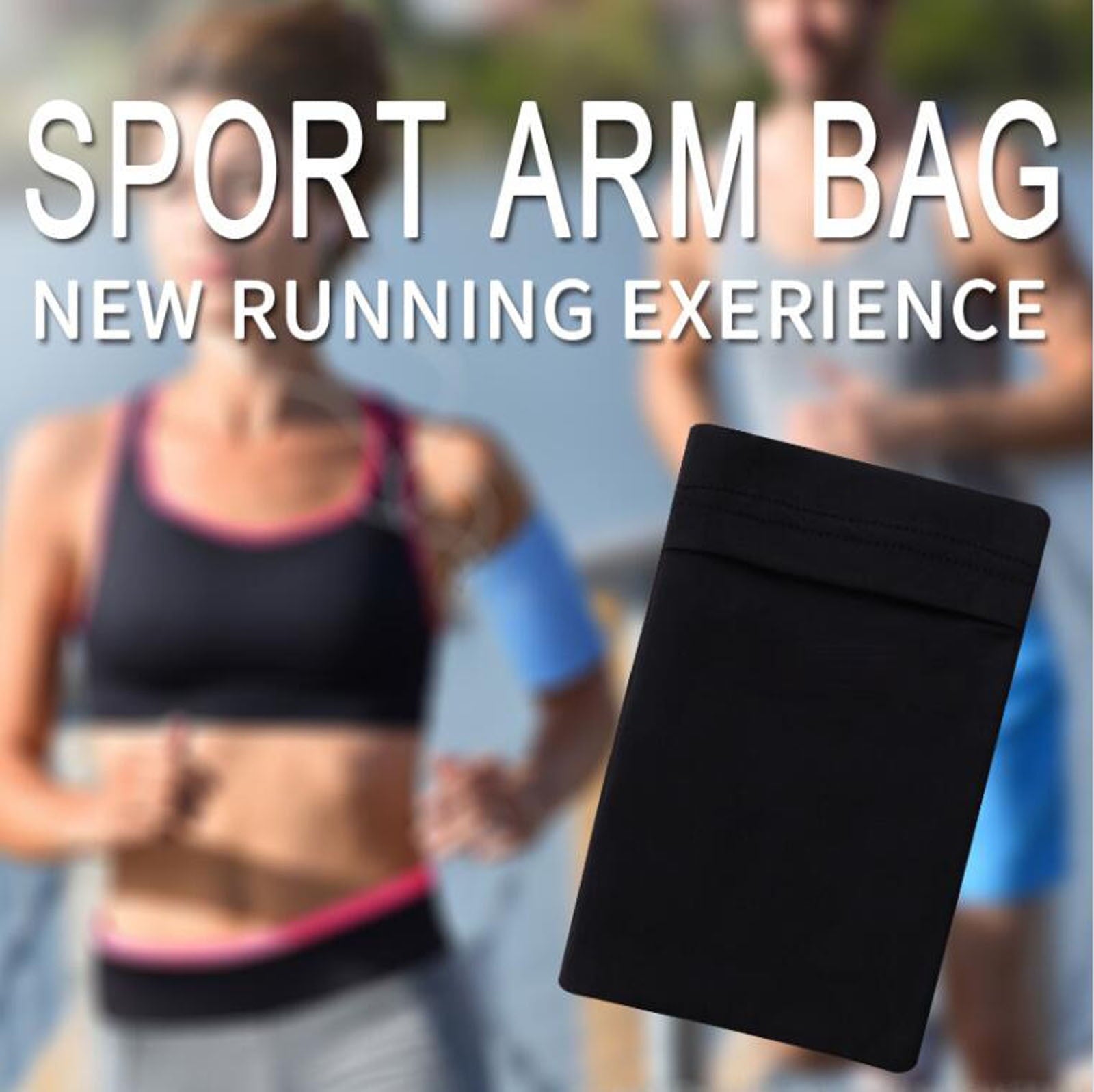 Summercome Phone Armband, Sports Running Armband for Women & Men, Lightweight & Comfortable Arm Band Strap, Running Phone Holder Pouch Sleeve, Ideal for Exercise Workout for All Cellphone, Black