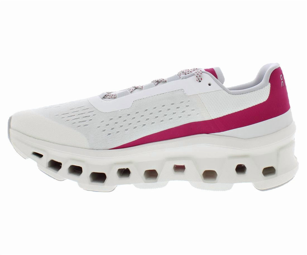 ON Cloudmonster Womens Shoes Size 9, Color: Ivory/Grenadine