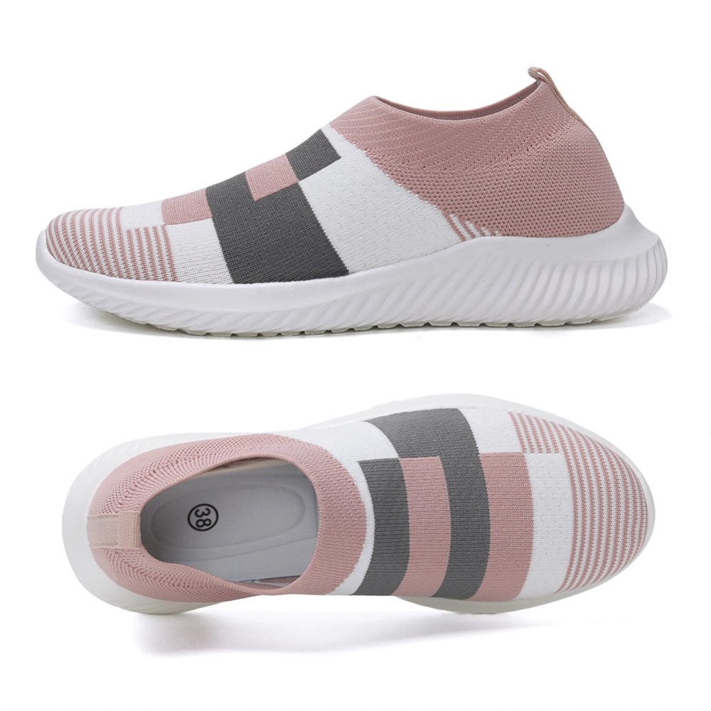 Ablanczoom Womens Sneakers Running Shoes Slip-on Fitness Sports Walking Tennis Flats