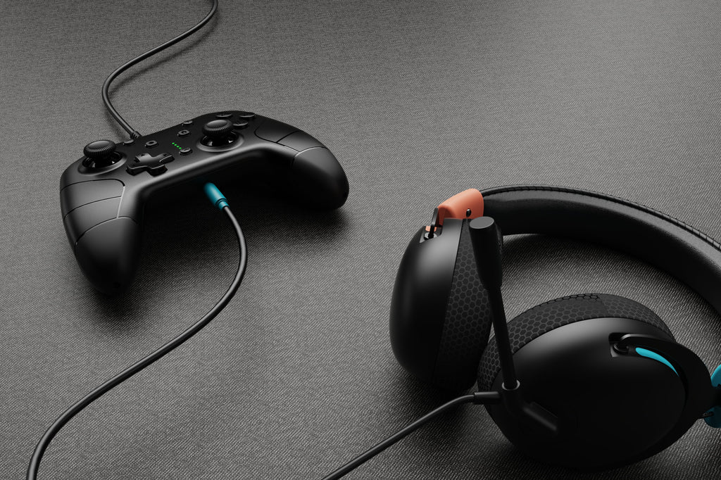 onn. Wired Video Gaming Headset with 3.5mm Connector, Flip-to-Mute Mic, Lightweight Steel, For Nintendo Switch 2