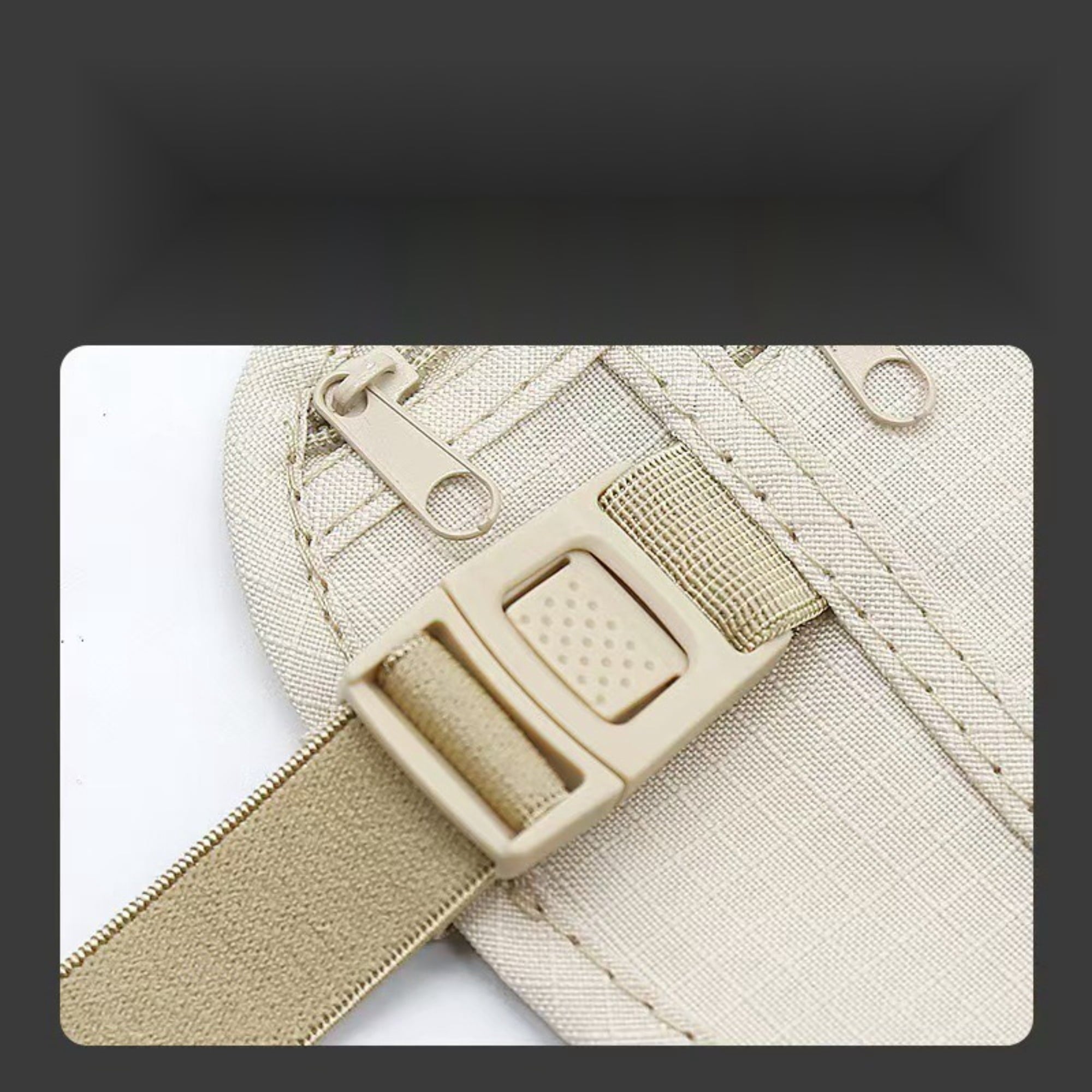 Nylon RFID Blocking Money Belt, Hidden Anti-theft Waist Fanny Pack with Adjustable Buckle, Under Clothes Travel Running Hiking Pouch for Men Women (Khaki)