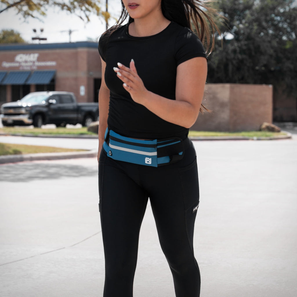 RunUnited Waist Pack for Running, Hiking & Gym - Waterproof Running Accessory w/ Phone Holder & Reflective Stripe, Color: Yellow