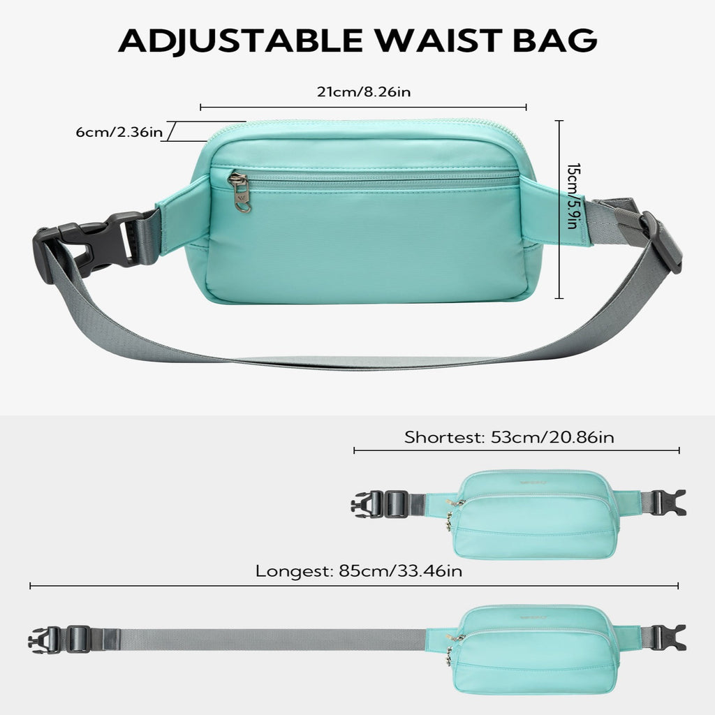 WATERFLY Fanny Pack – Lightweight 2L Nylon Waist Bag for Hiking, Running & Travel | Unisex