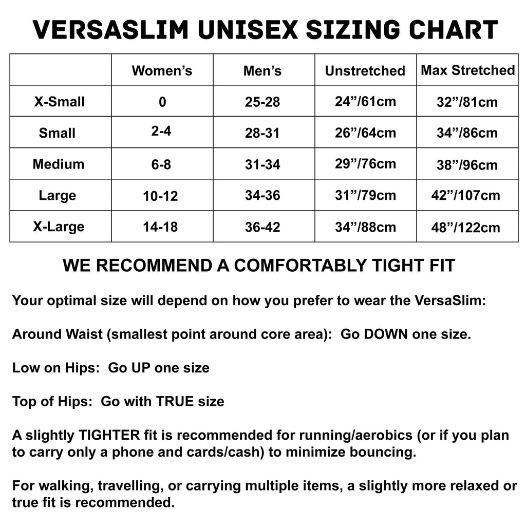 Sporteer VersaSlim Running Belt, Travel Money Belt - Compatible with iPhones and Other Cell Phones