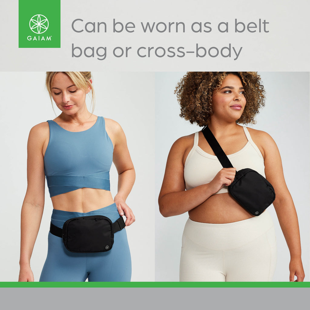 Gaiam Wander Waist pack, Black, on Waist, Adult