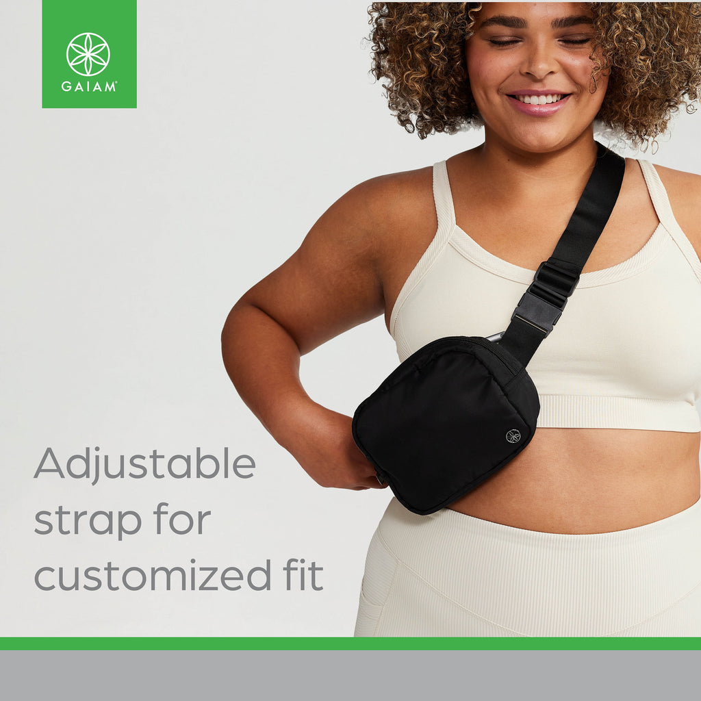 Gaiam Wander Waist pack, Black, on Waist, Adult