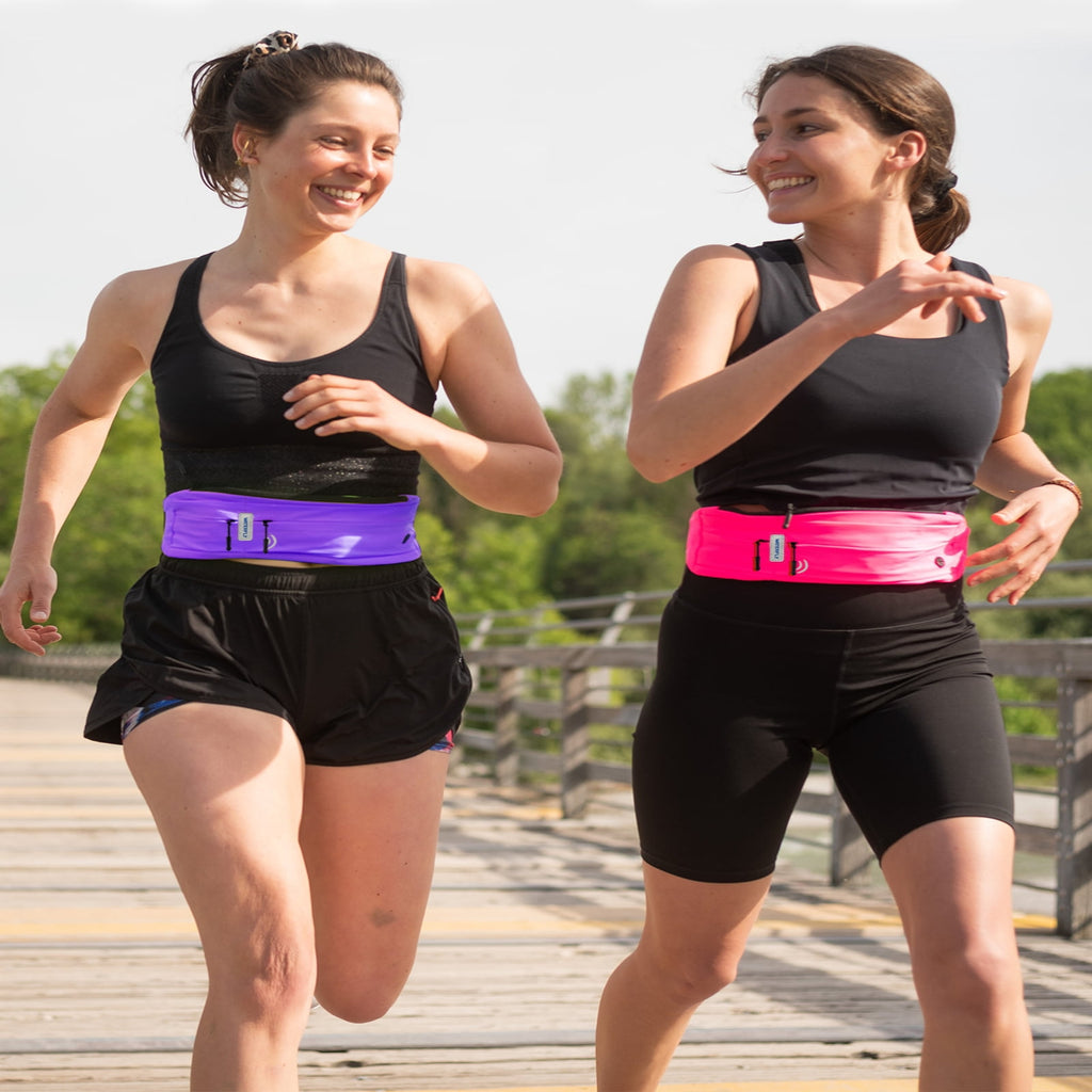 WATERFLY Unisex Adjustable Non-Slip Jogging Exercise Fitness Nylon Running Waist Belt,Black