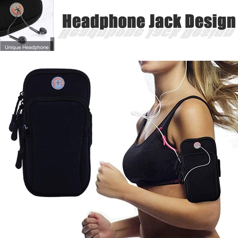 ZHANGHENG Universal 4-6.5 inch Running Armband Phone Case Holder High Quality Phone Bag Jogging Fitness Gym Arm Band Black