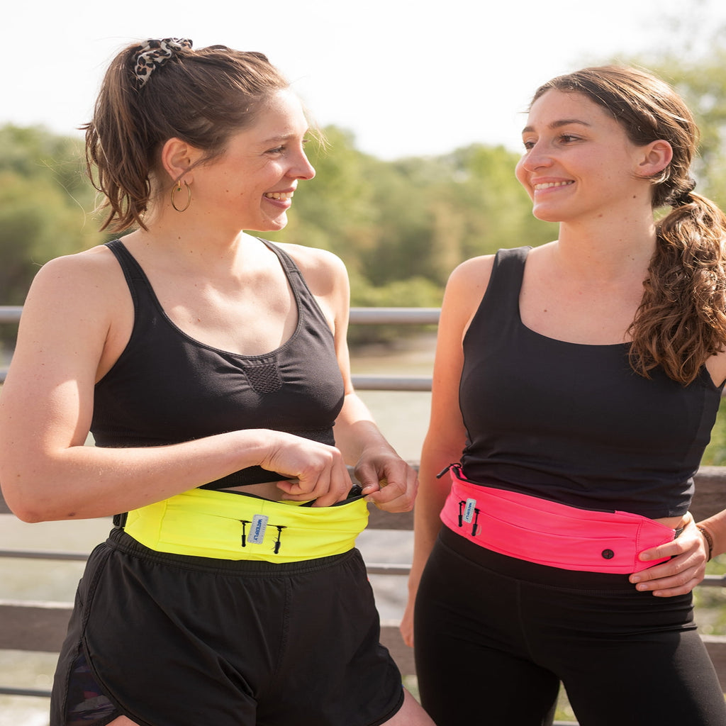 WATERFLY Unisex Adjustable Non-Slip Jogging Exercise Fitness Nylon Running Waist Belt,Black
