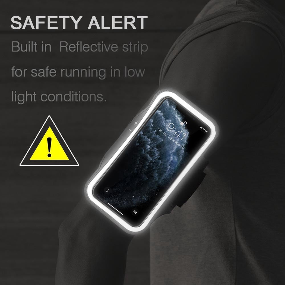 iPhone 16 15 14 13 Pro Armband, JEMACHE Water Resistant Gym Running Workouts Arm Band for iPhone 11 12 13 14 15 16, 11/12/13/14/15/16 Pro