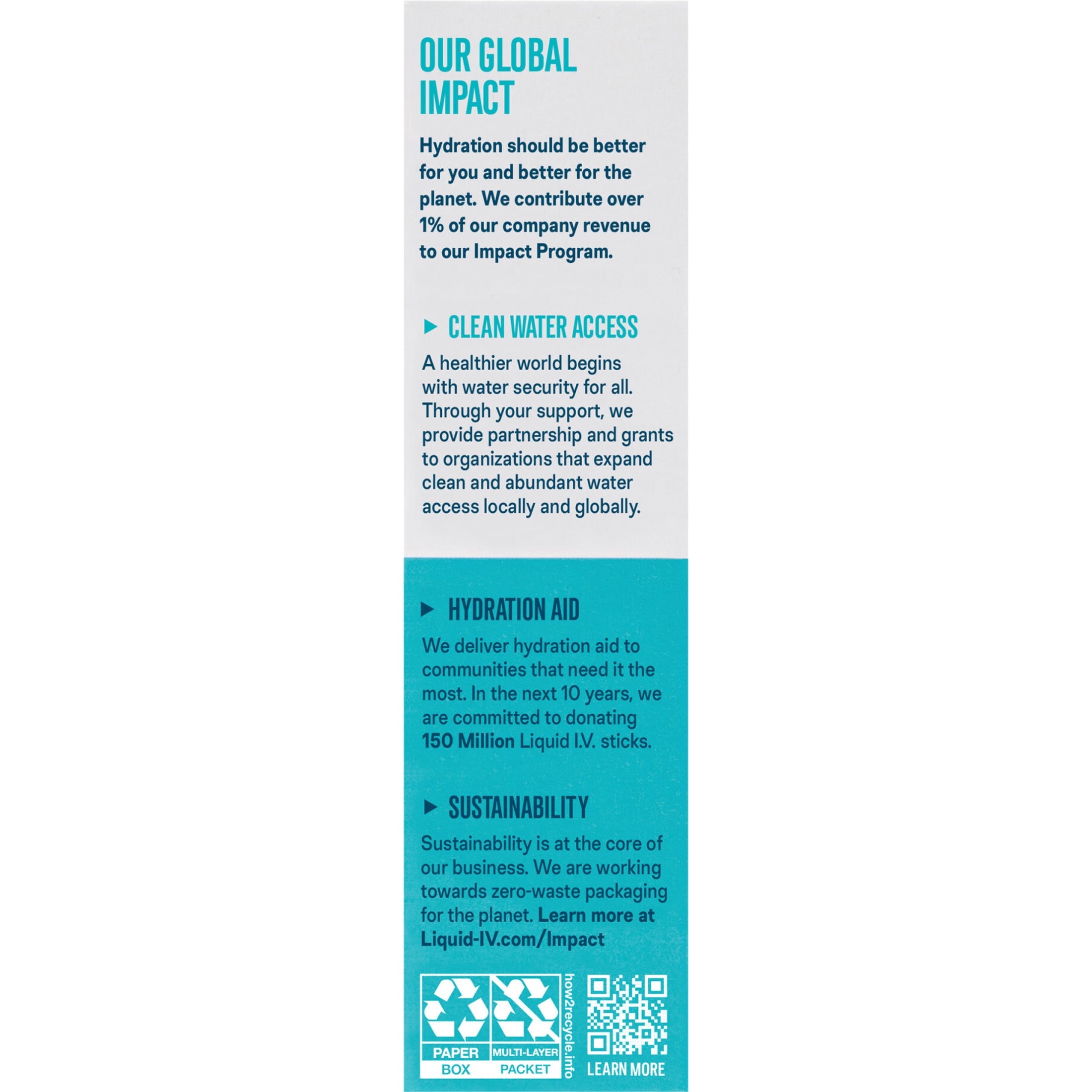 Liquid I.V.® White Peach Hydration Multiplier® Sugar-Free Electrolyte Powder Drink Mix, 6 Count Packets