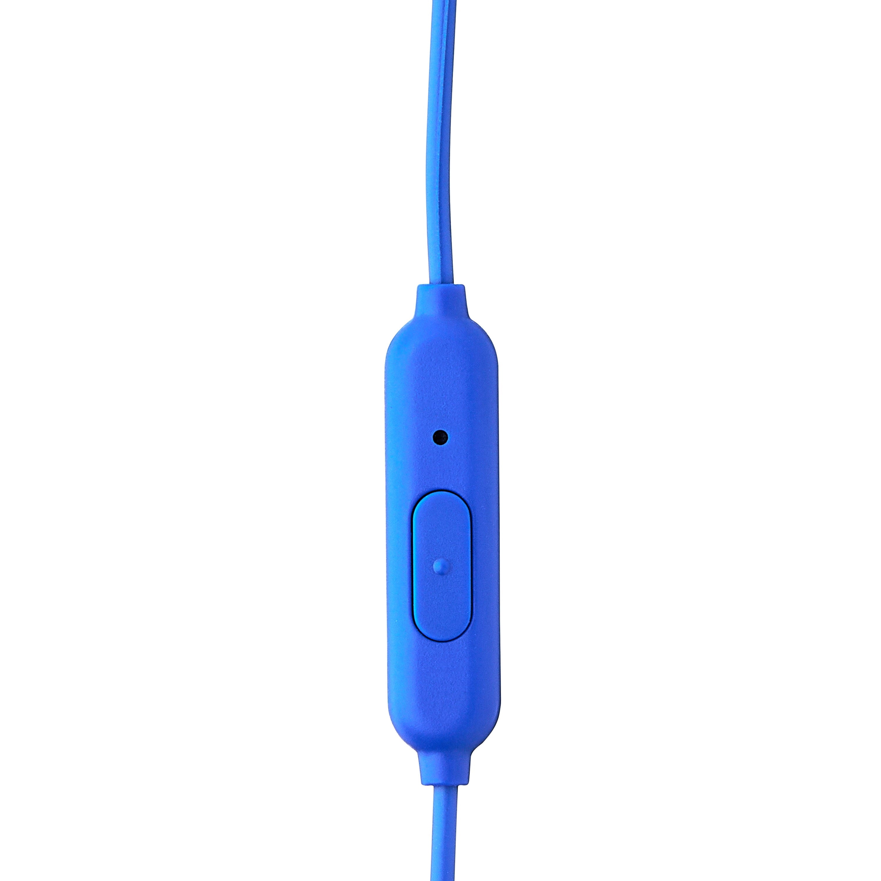 Onn Wired Earphones with Mic and 3.5mm Plug in Black - High-Quality Sound and Comfortable Silicone Ear Tips