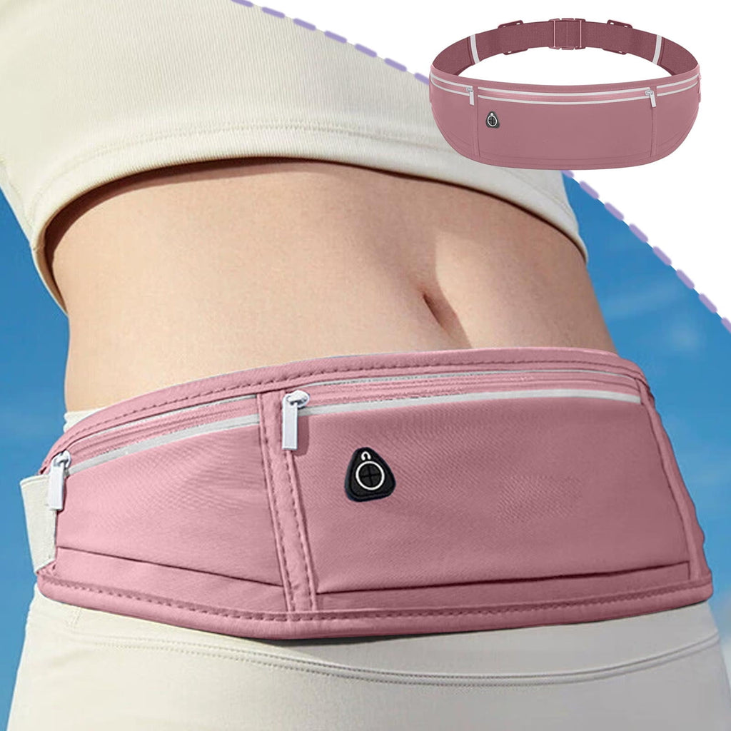 YFGEFTR Slim Running Belt, Workout Fanny Pack for Men Women, Runner Belt for Running Walking Cycling Camping Gym, Running Gear Accessories