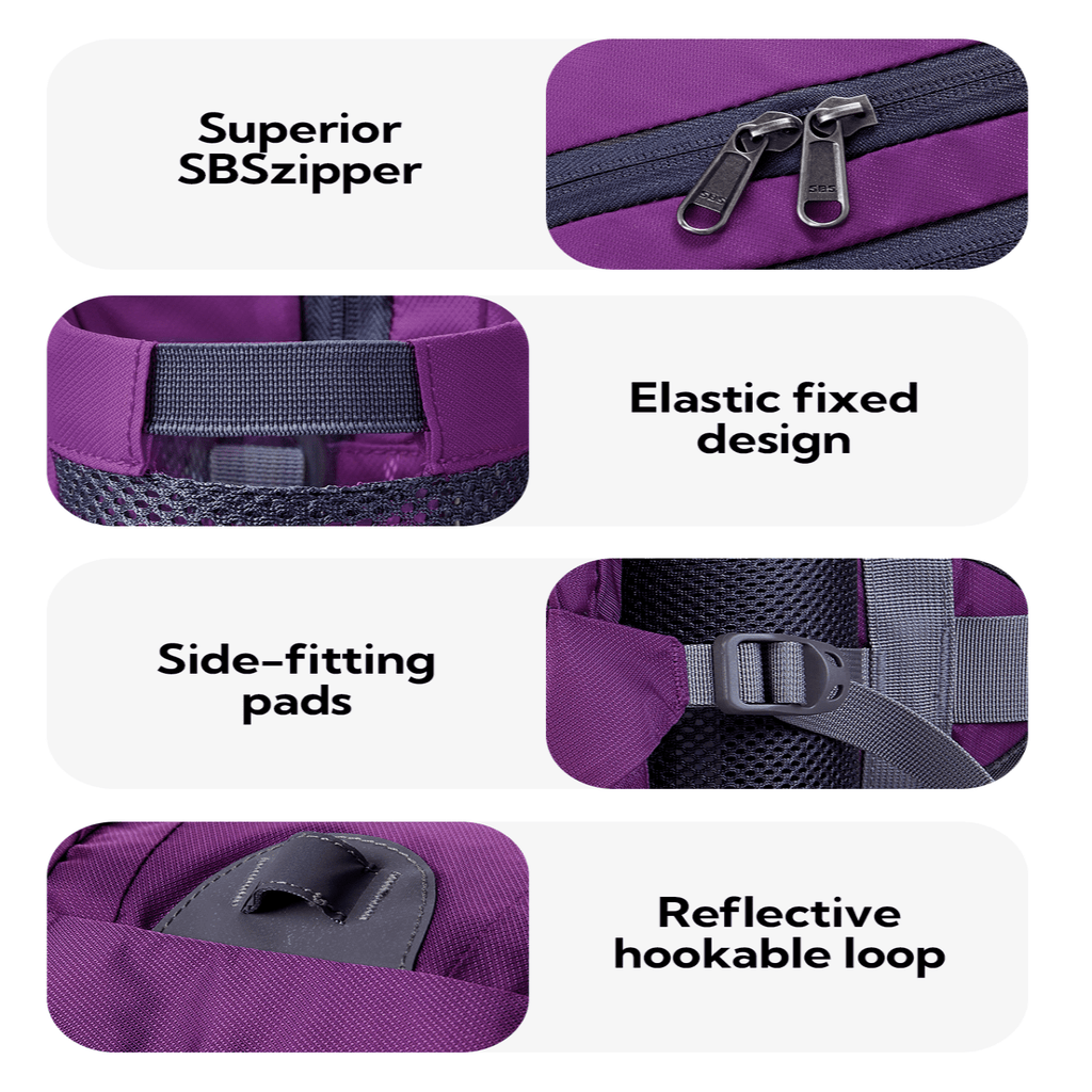 WATERFLY Unisex Large Capacity Hiking with Bottle Holder Nylon Fanny Pack Waist Bag,Gray