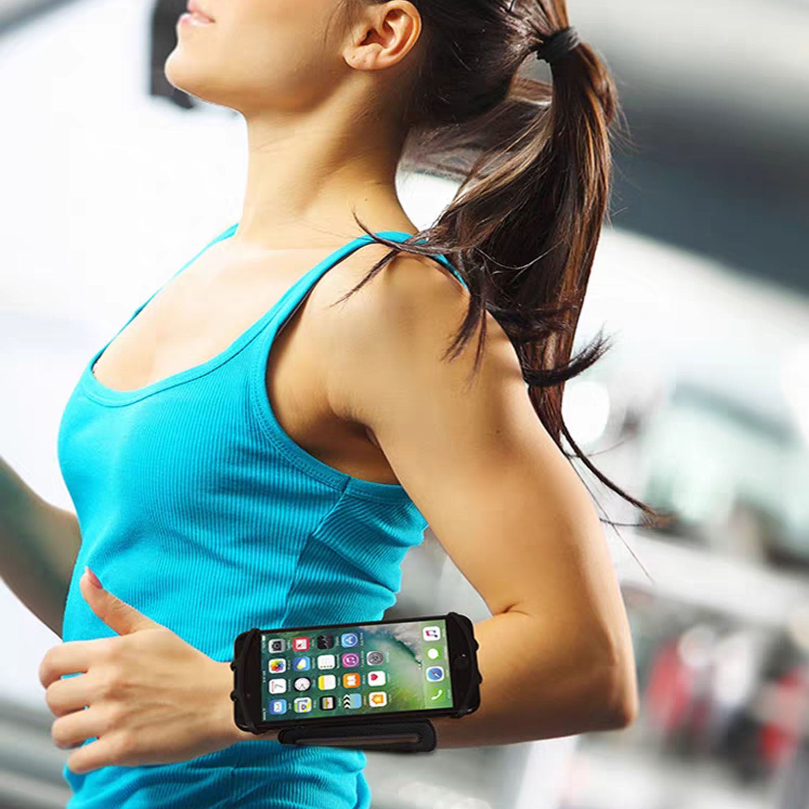 Universal Wristband Forearm Wrist Armband Phone Case Holder 360°Rotation for Workout Sports Running