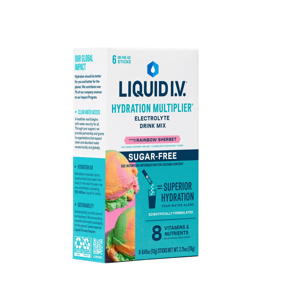 Liquid I.V.® White Peach Hydration Multiplier® Sugar-Free Electrolyte Powder Drink Mix, 6 Count Packets