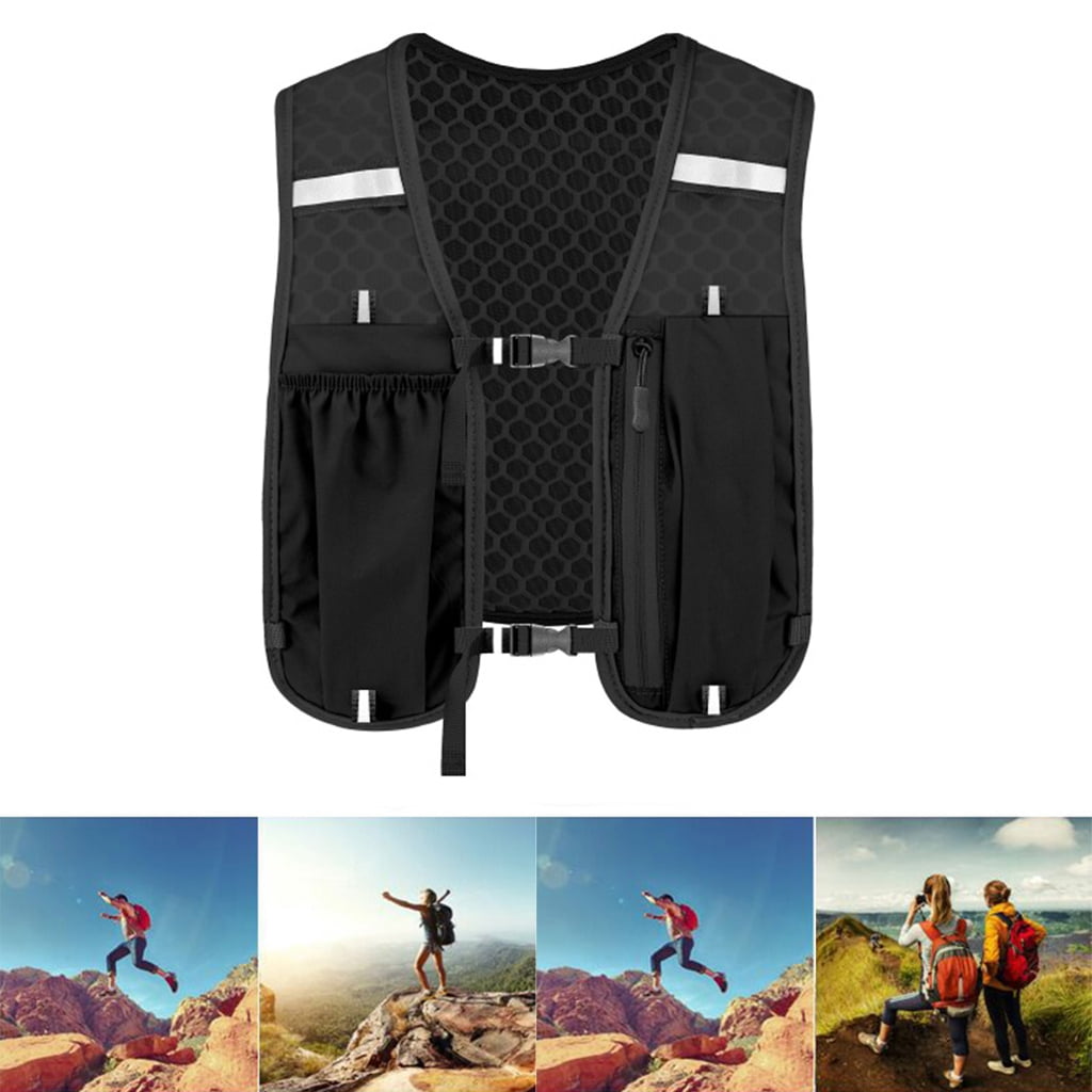 WINDLAND Running Phone Holder Vest Unisex Reflective Vest Light Weight Running Backpacks Water Bladder Pack For Cycling Hiking
