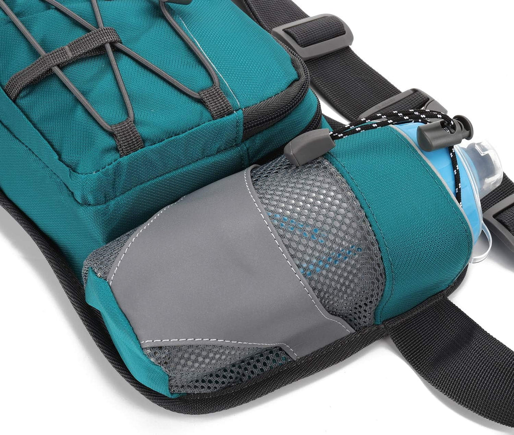 YUOTO Waist Pack Hydration Running Belt with Water Bottle Holder, Blue, 2 Pack