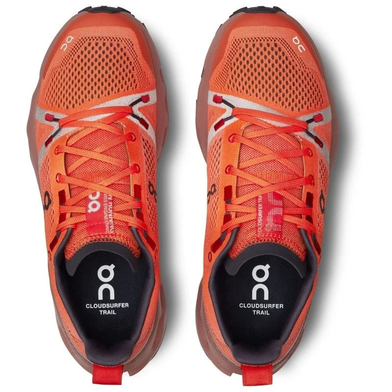 On Running Womens Cloudsurfer Trail 1 Running Shoes Orange