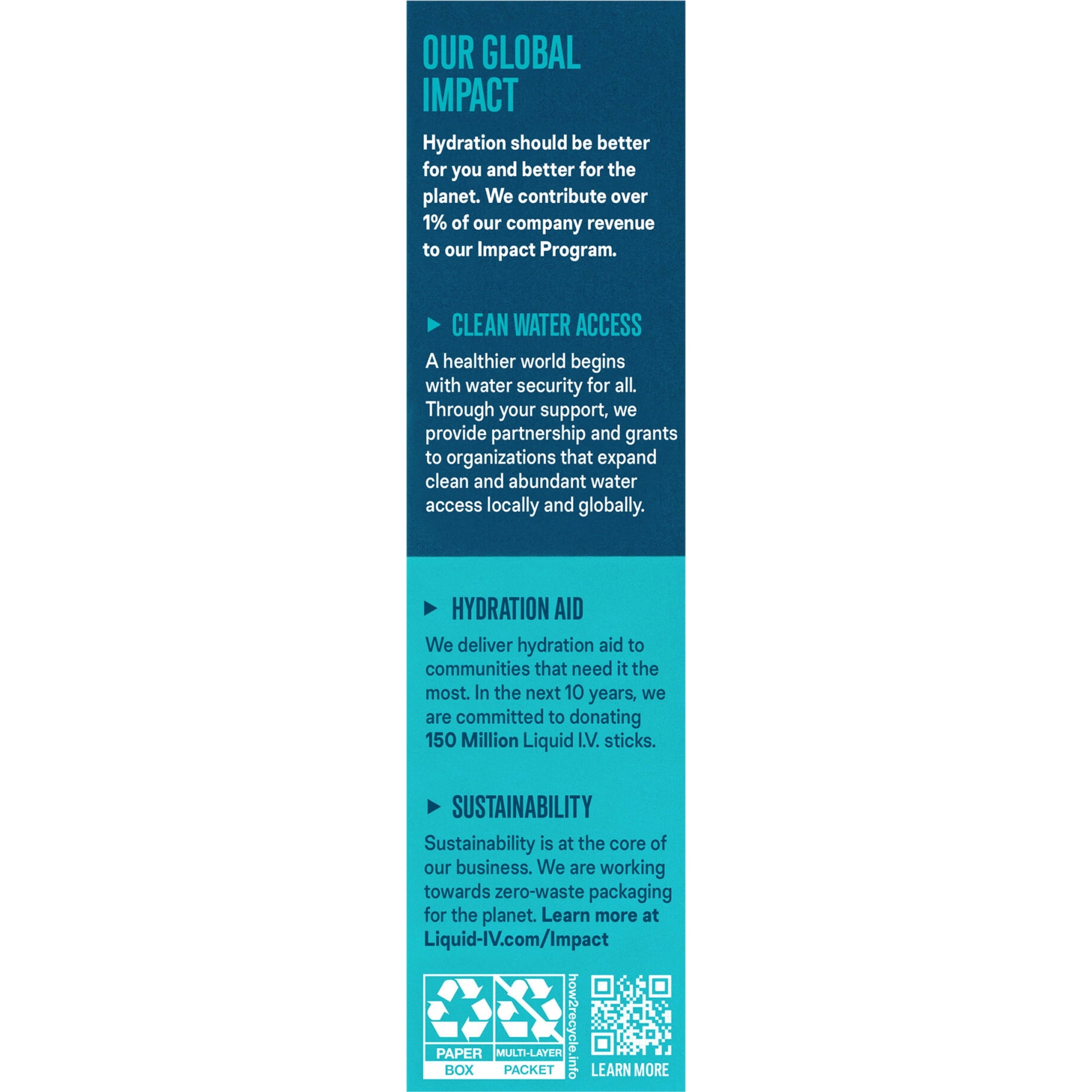 Liquid I.V.® Lemon Lime Hydration Multiplier® Powdered Electrolyte Drink Mix, 6 Count Packets