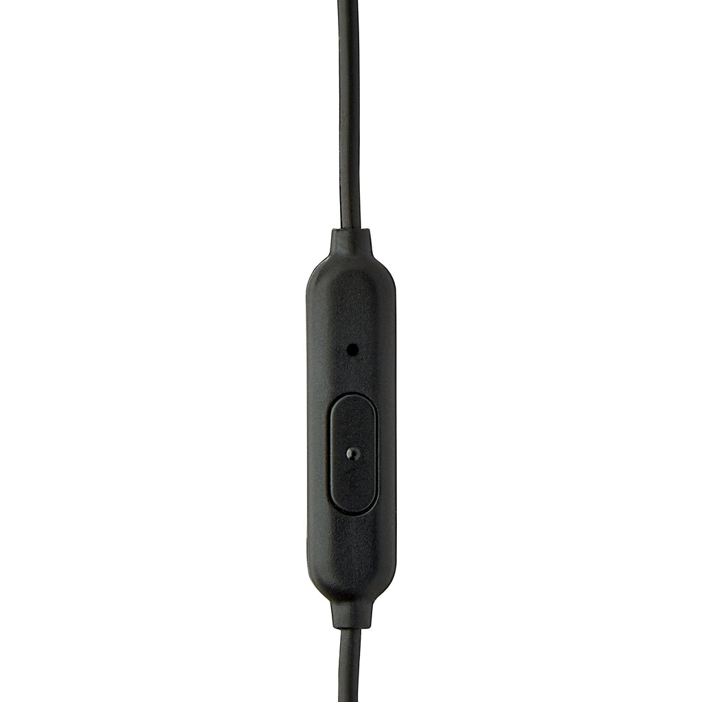 Onn Wired Earphones with Mic and 3.5mm Plug in Black - High-Quality Sound and Comfortable Silicone Ear Tips
