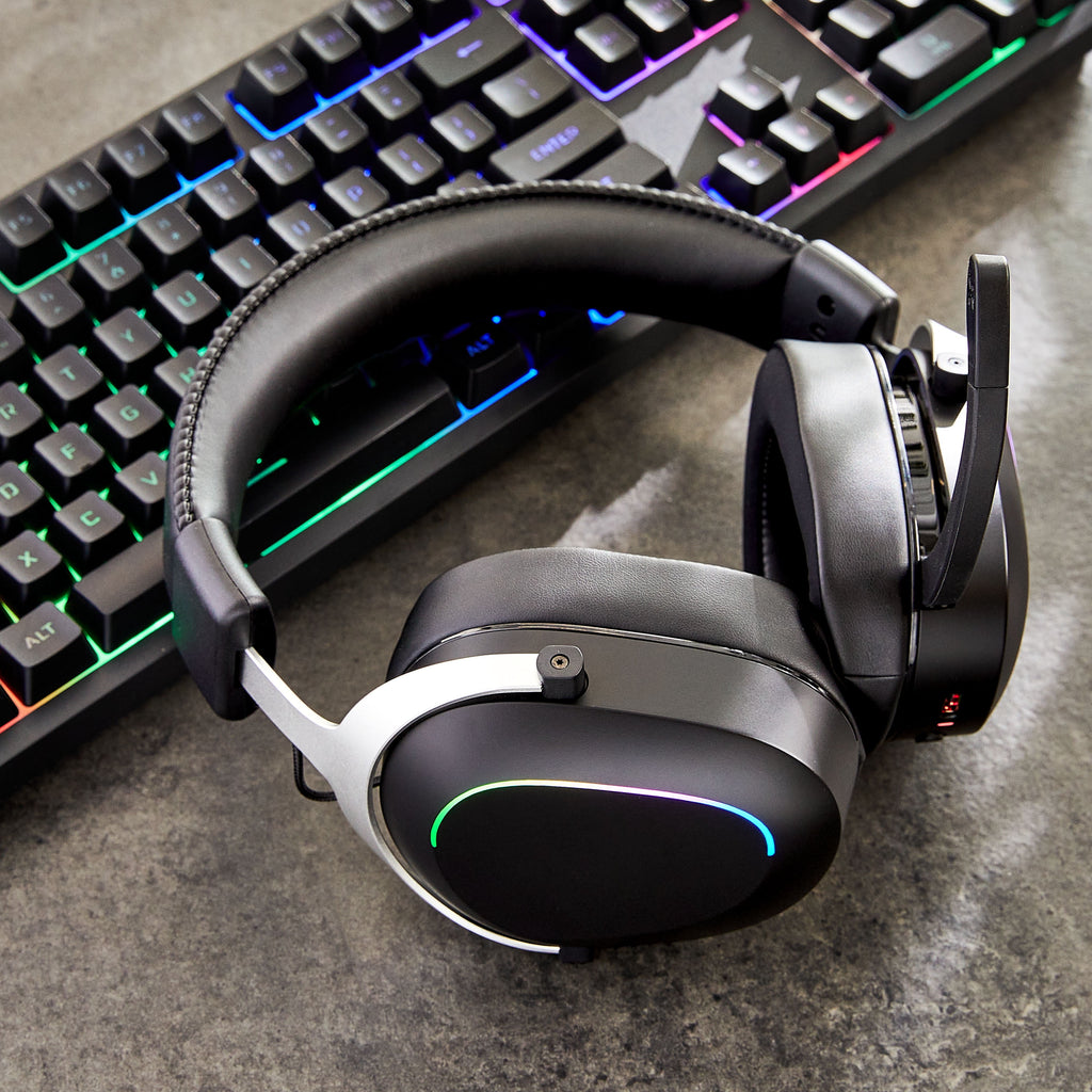 onn PC Wireless Gaming Headset - 2.4Ghz & Bluetooth Dual Mode - 24 Hours Playtime - Ultimate Comfort Cooling Gel Earpad