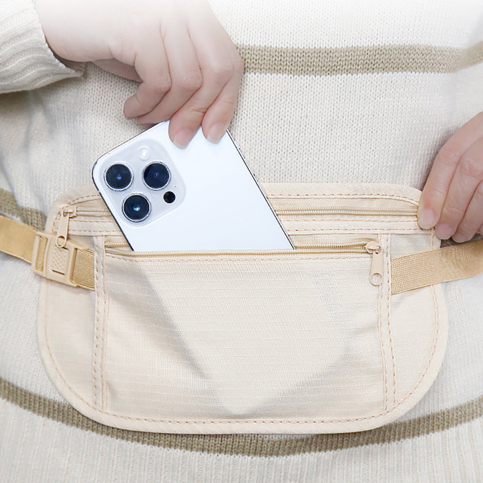 Thin Running Belt Fannys Pack Runners Phone Holder Waist Bag,Travelling Money Phone Holder Running Gear Accessories