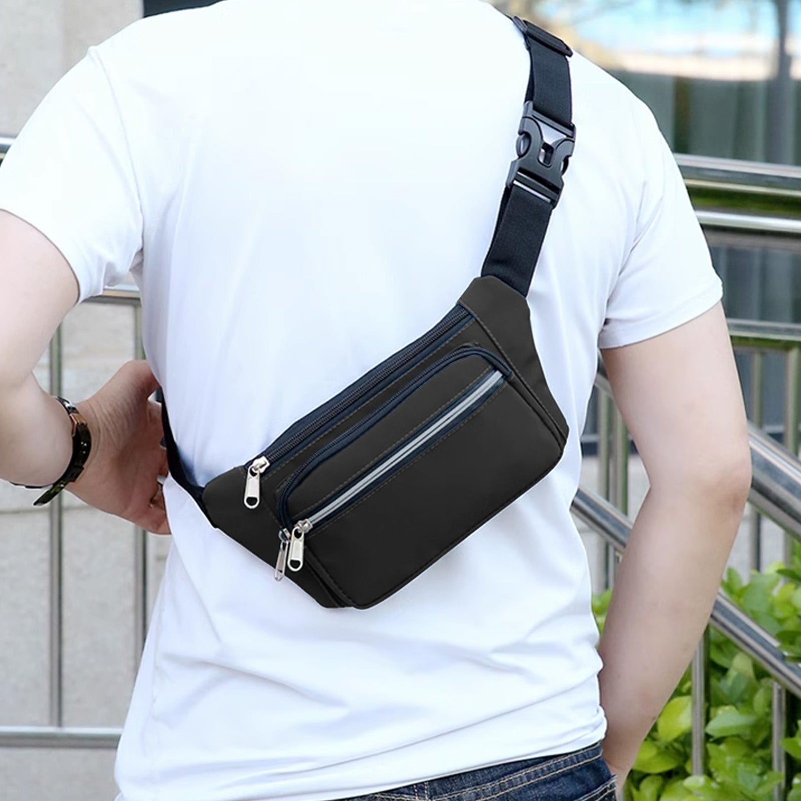 2Pcs Slim Running Belt Fanny Packs for Women Men,Waist Pack Phone Holder for Walking Fitness Workout Exercise,Water Resistant Running Travel Belt Bag Jogging Pouch,Gym Accessories for Runner