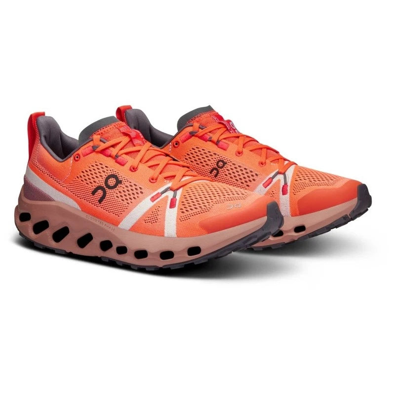 On Running Womens Cloudsurfer Trail 1 Running Shoes Orange