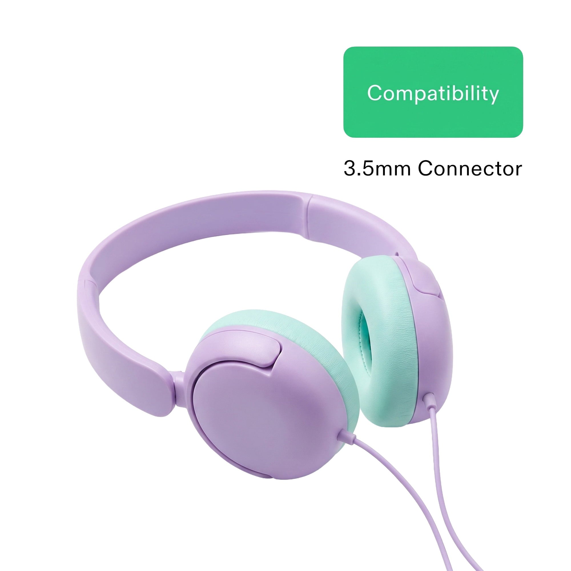 onn On-Ear Headphones with 3.5 mm Connector, Pink