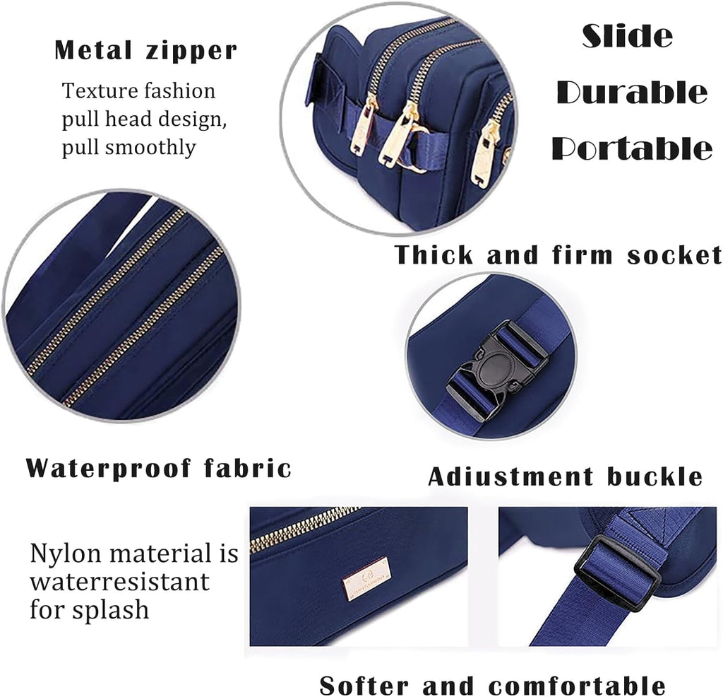 Extra Large Fashion Fanny Pack for Men Women, Waist Bag for Waterproof Hiking Running Biking Gym Outdoor Sports Travel Belt Bag