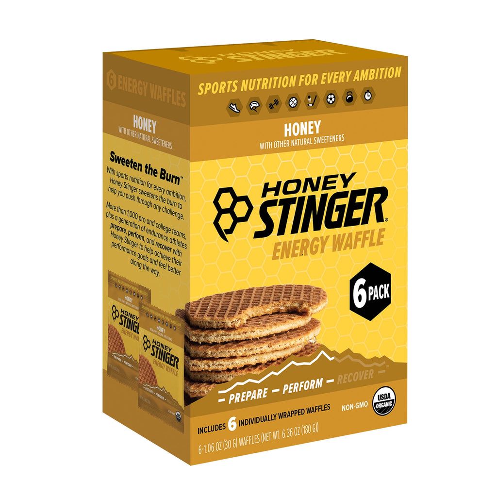 Honey Stinger Organic Energy Waffle Snack, Honey, 1.06 oz, 6 Count Box
