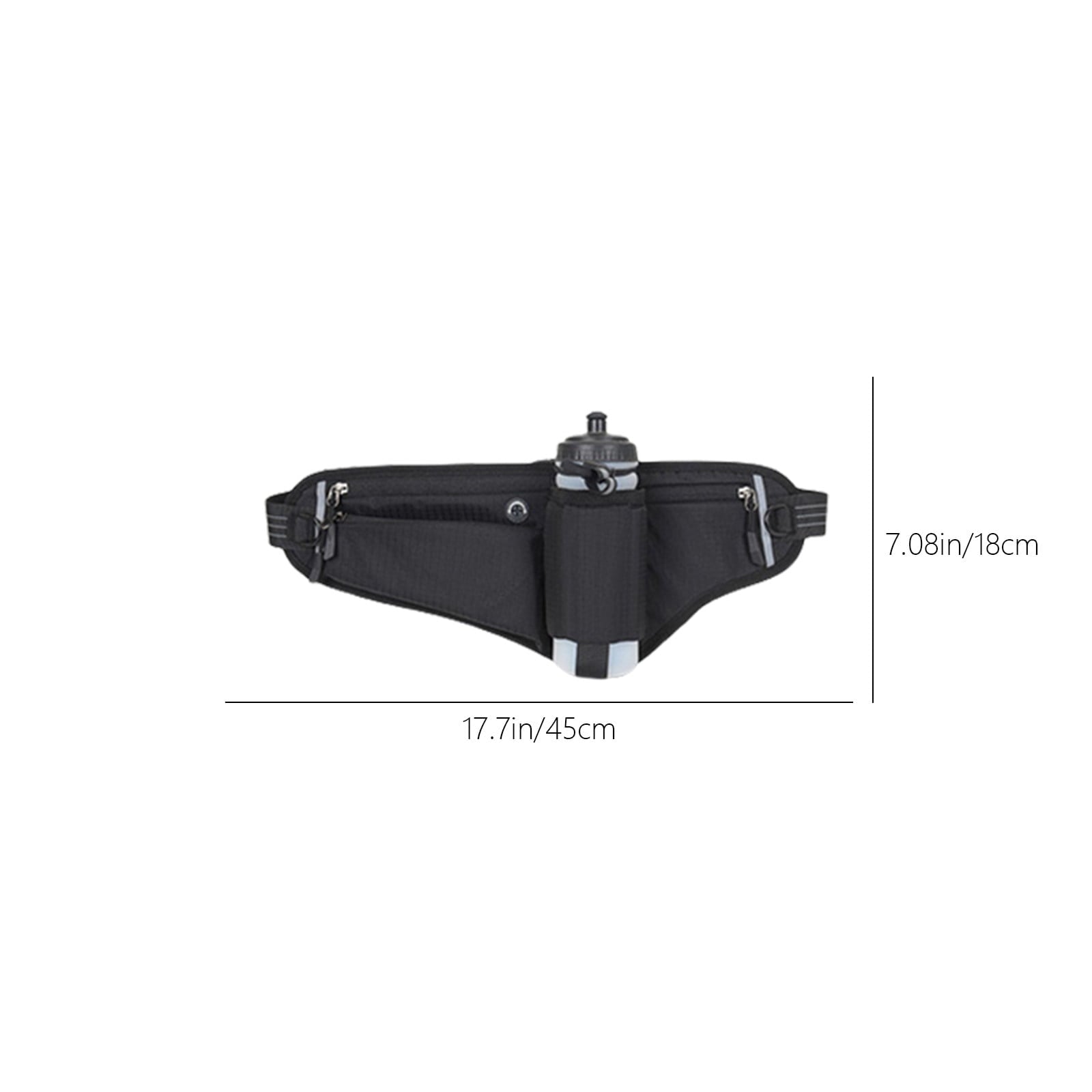 Running Belt for Women & Men with Water Bottle Holder,17.7x7inch Waterproof Running Waist Packs,Multi Functional Running Gear Accessories,Suitable for Marathons and Outdoor Running(Green)