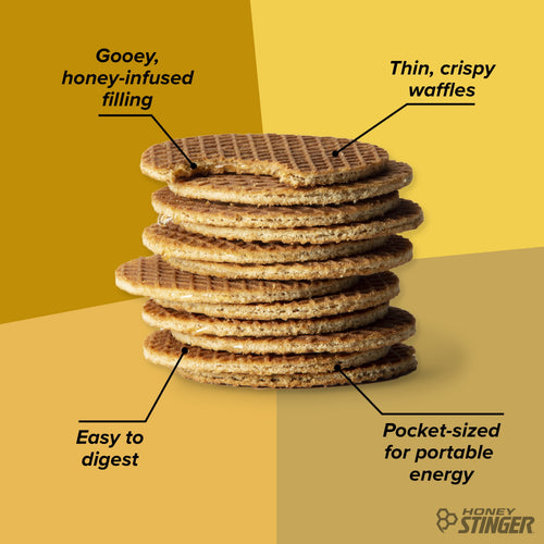 Honey Stinger Organic Energy Waffle Snack, Honey, 1.06 oz, 6 Count Box