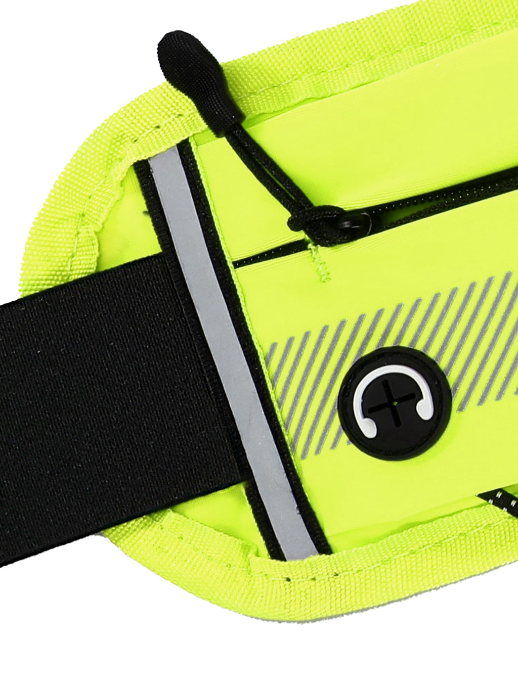 MIER Running Belt Slim Waist Pack with Bib Clips Adjustable Elastic Phone Holder for Fitness Marathon Daily Travel Black