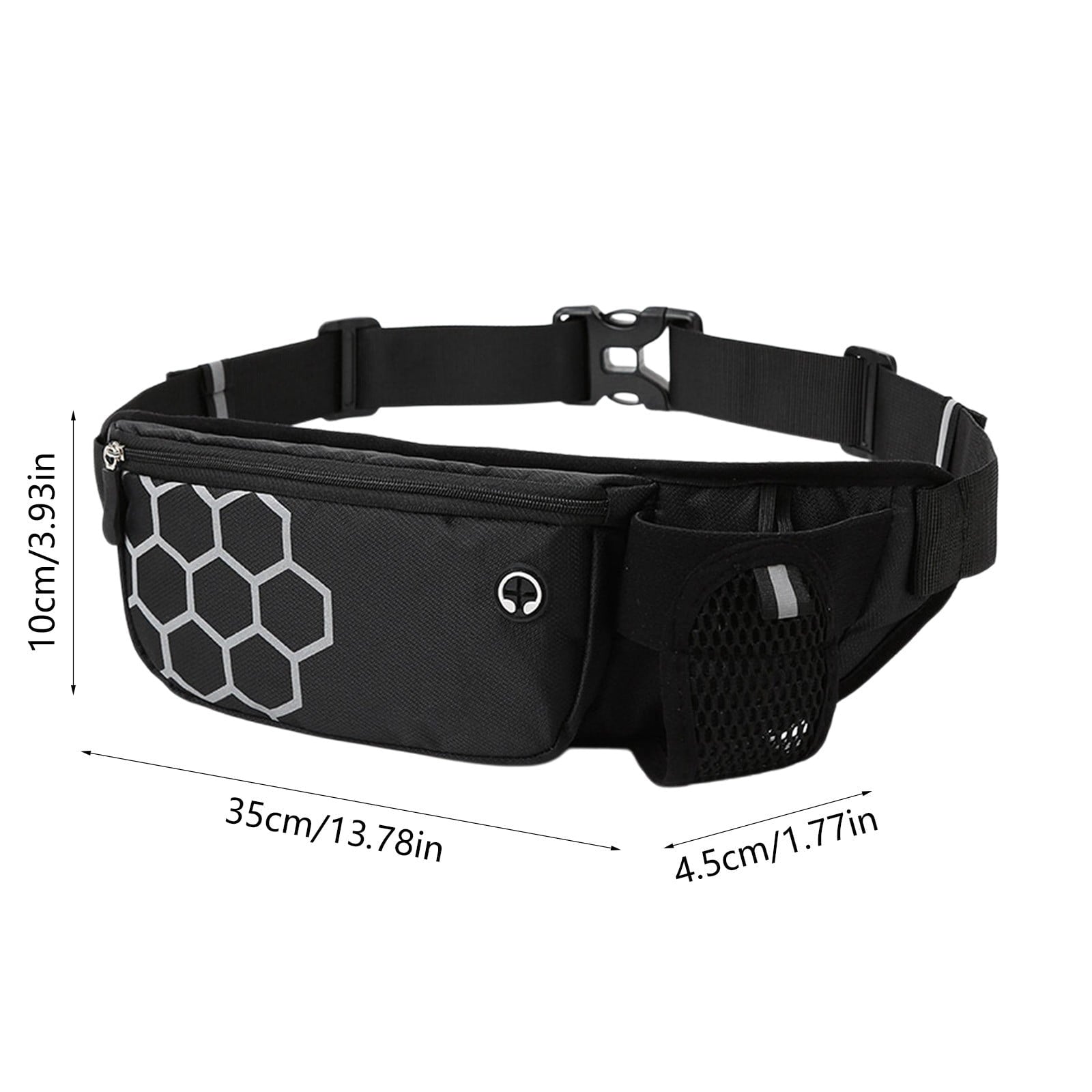 Running Belt for Women & Men with Water Bottle Holder,Waterproof Running Waist Packs,Multi Functional Running Gear Accessories,Suitable for Marathons and Outdoor Running(Black)