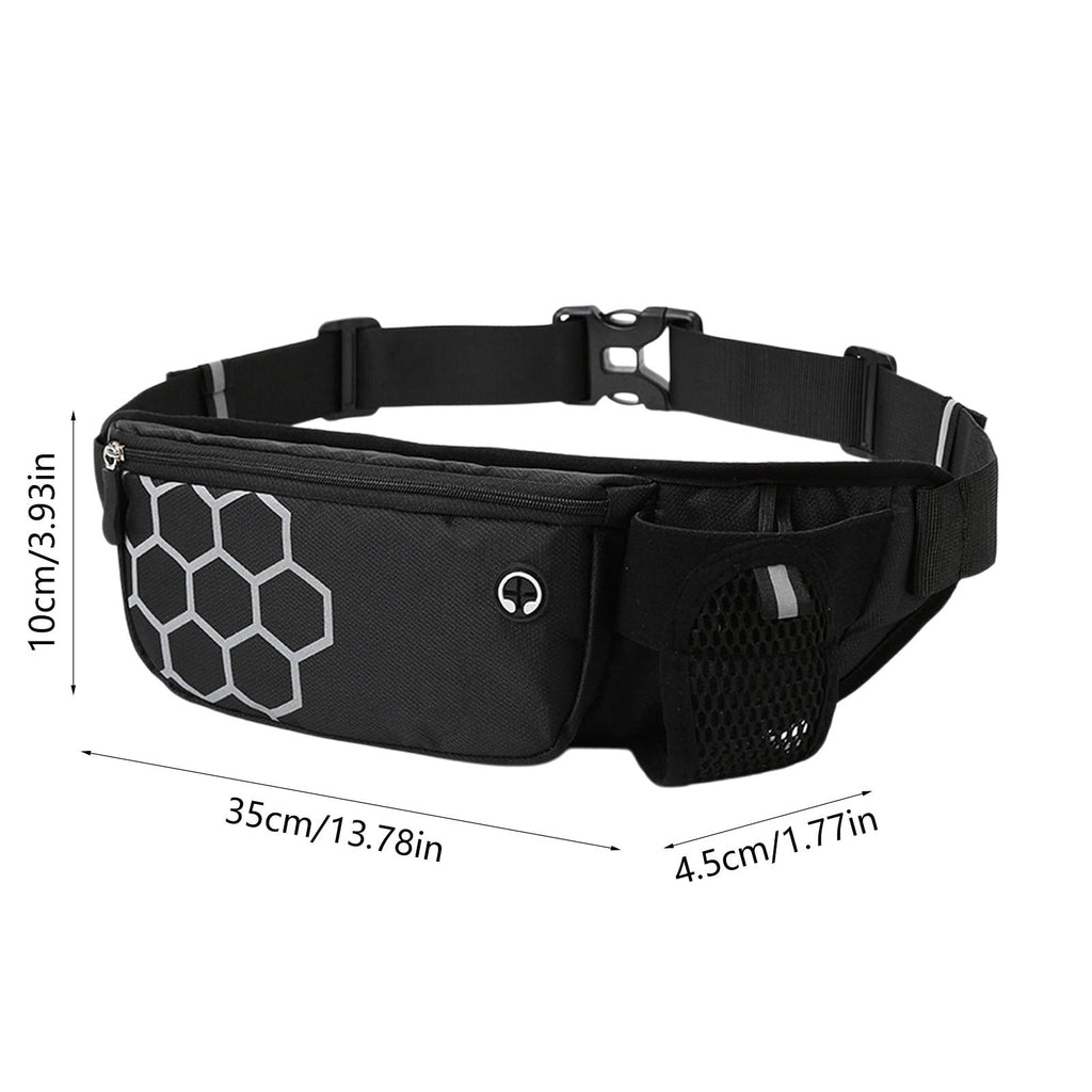 Running Add-Ons Water Bottle Waist Pack, Waterproof Close-fitting Lasting Stay Long Wear Gear, Unisex Running Belt for Phone Keys Outdoor Sports