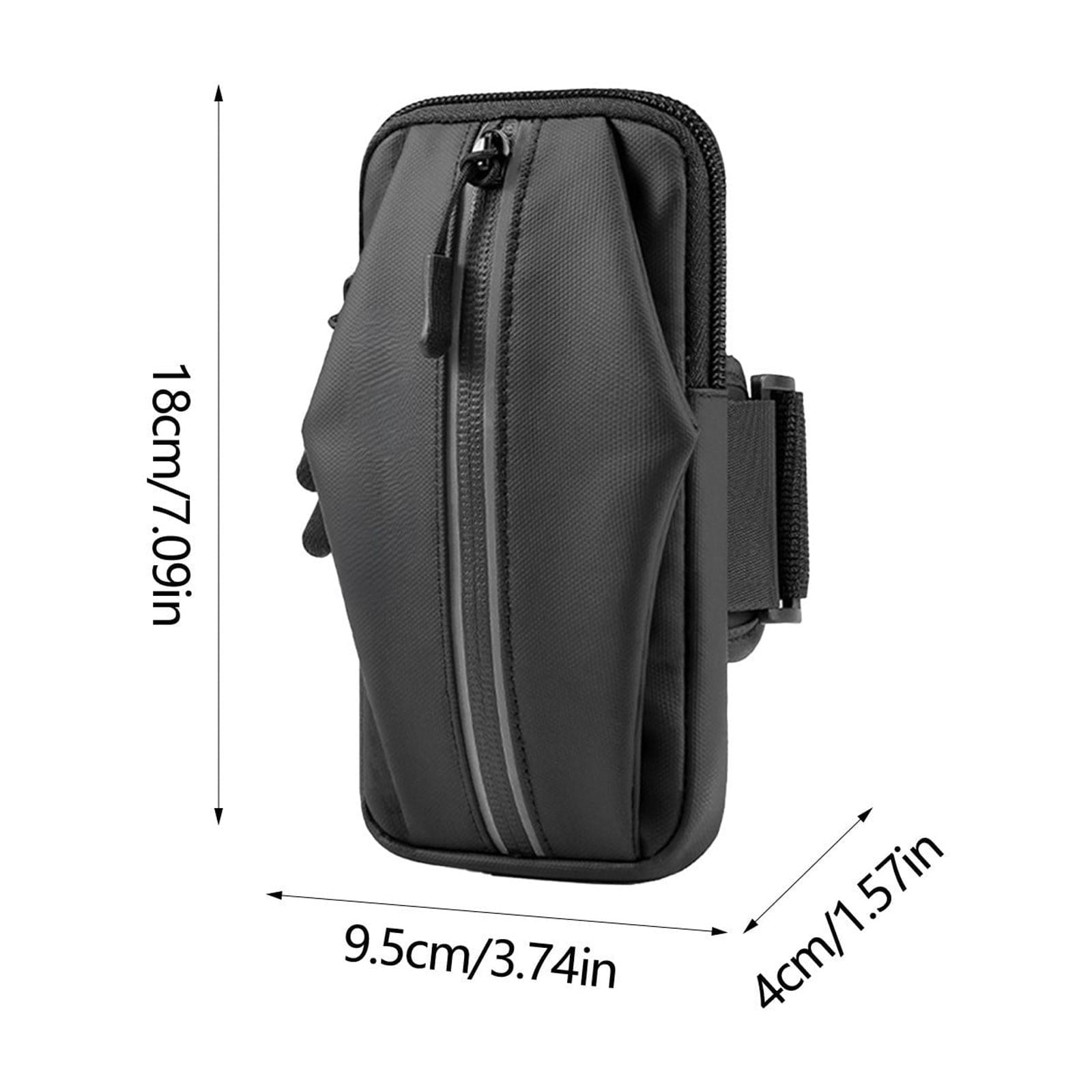 Hiking Gear Sports Add-Ons Arm Pouch Polyurethane Black 18x9.5x4cm 80g 6.7in Running Phone Wrist Waterproof Fluorescent