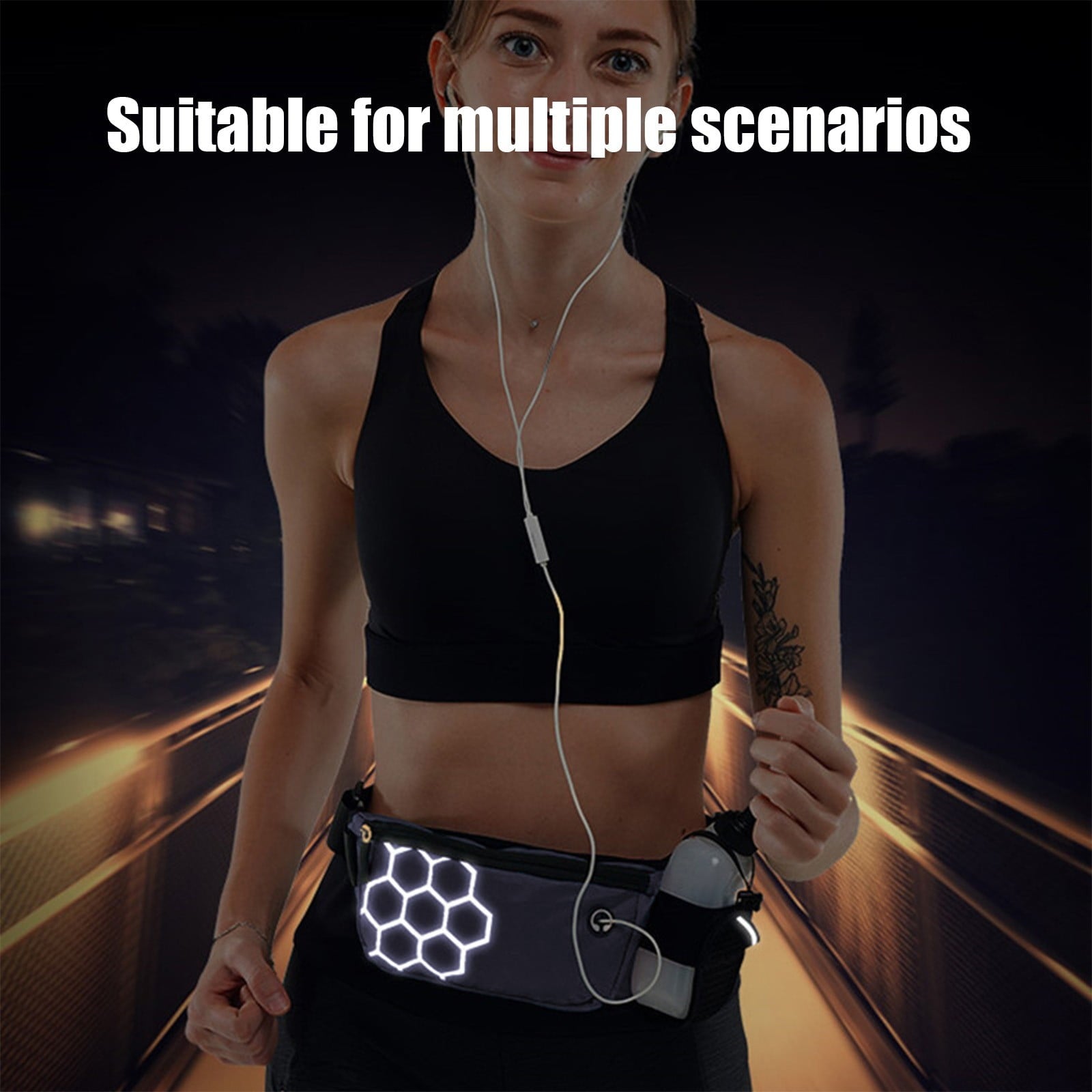 BRELIL 3Pcs Hydration Running Waist Pack, Unisex Water Bottle Belt for Marathon Training, Waterproof Lightweight Fitness Gear for Outdoor Sports Hiking Cycling Phone Holder