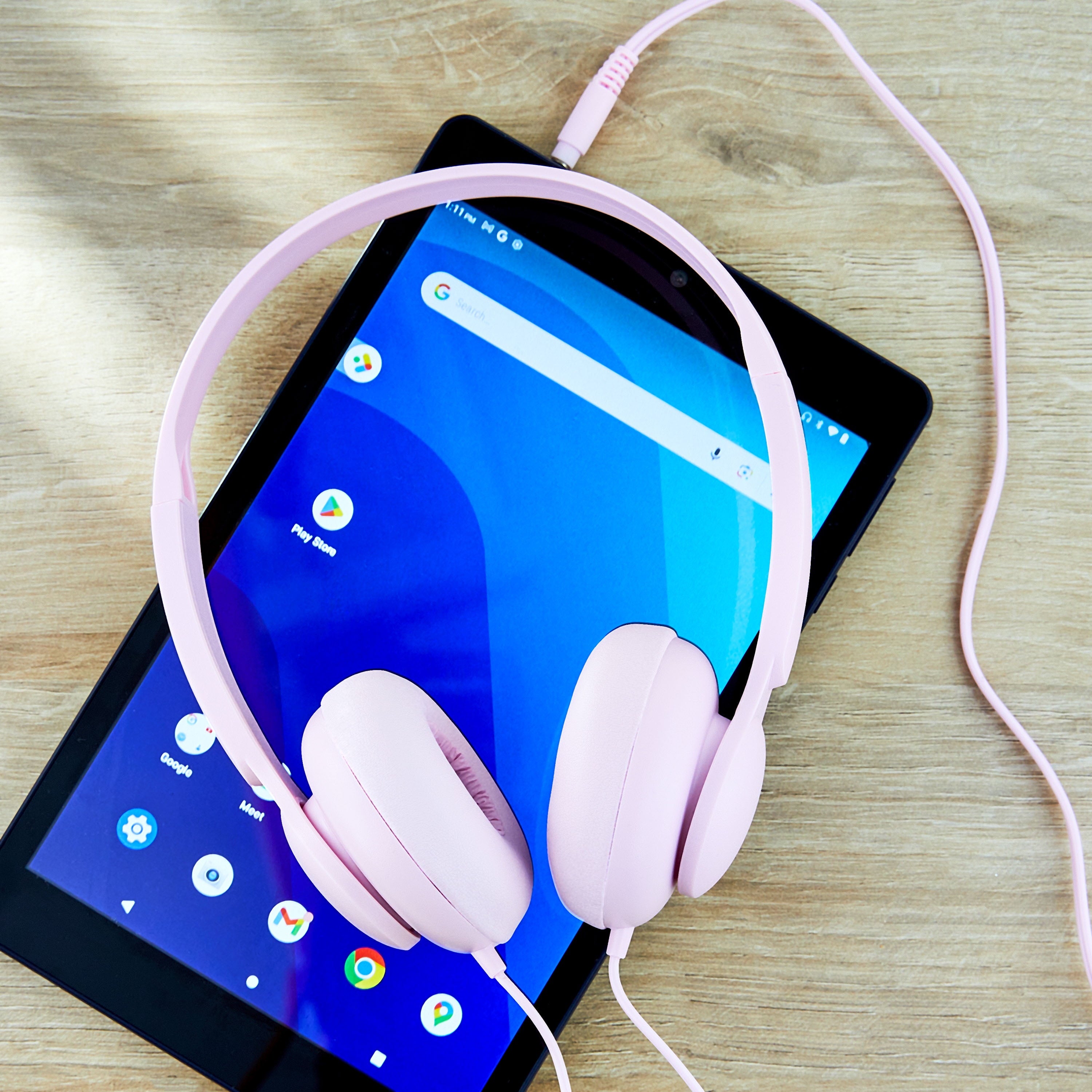 onn On-Ear Headphones, Pink