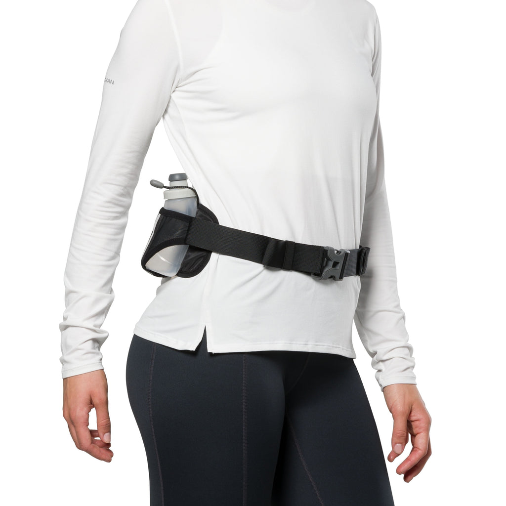 Nathan Dual Bottle Hydration Belt Black/Marigold OSFA