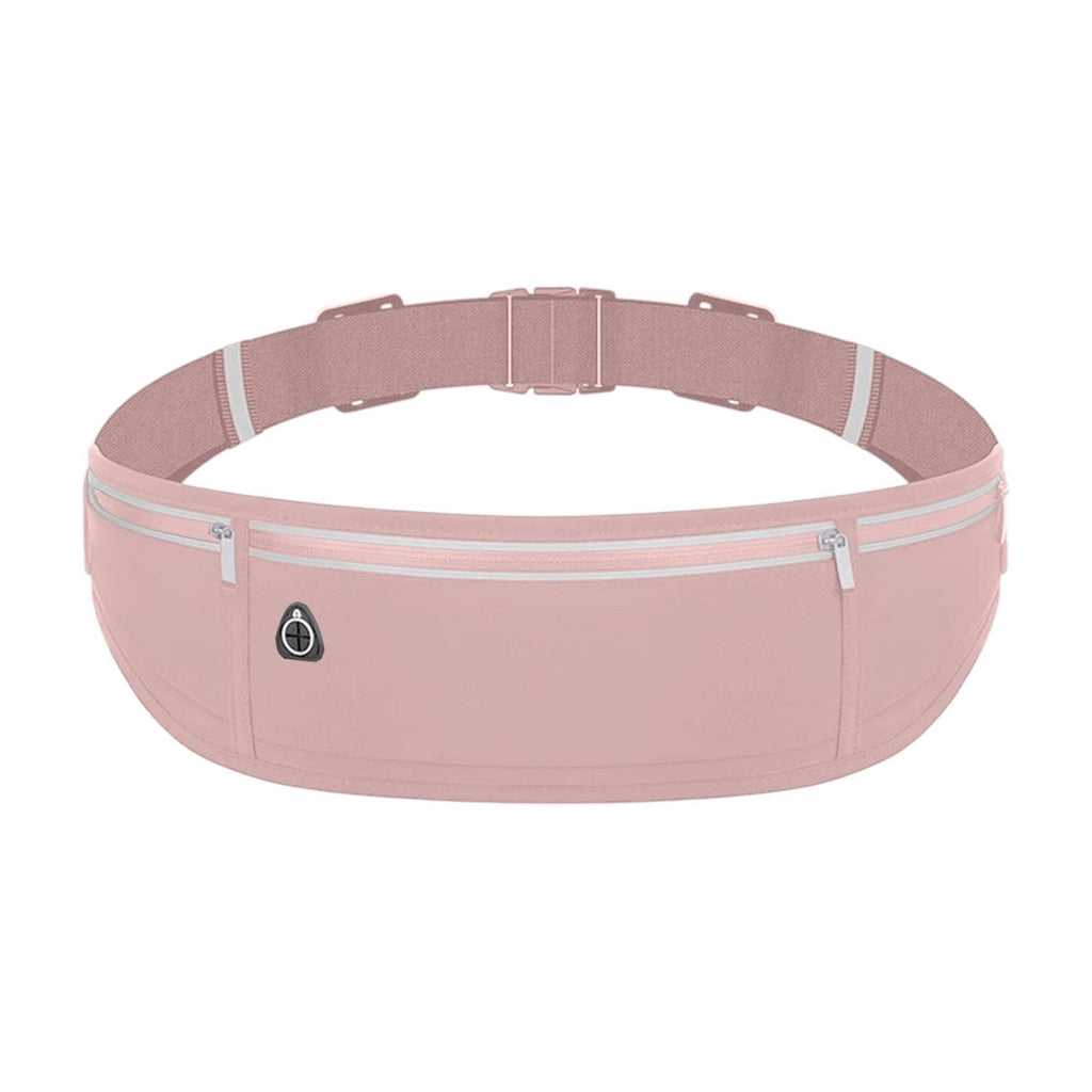 Waterproof Waist Bag Running Fanny Pack Sports Phone Pouch 18.9in with Reflective Strips Multi Pocket Adjustable Belt for Night Running Cycling Hiking Camping Gym Outdoor Sports Travel Accessories