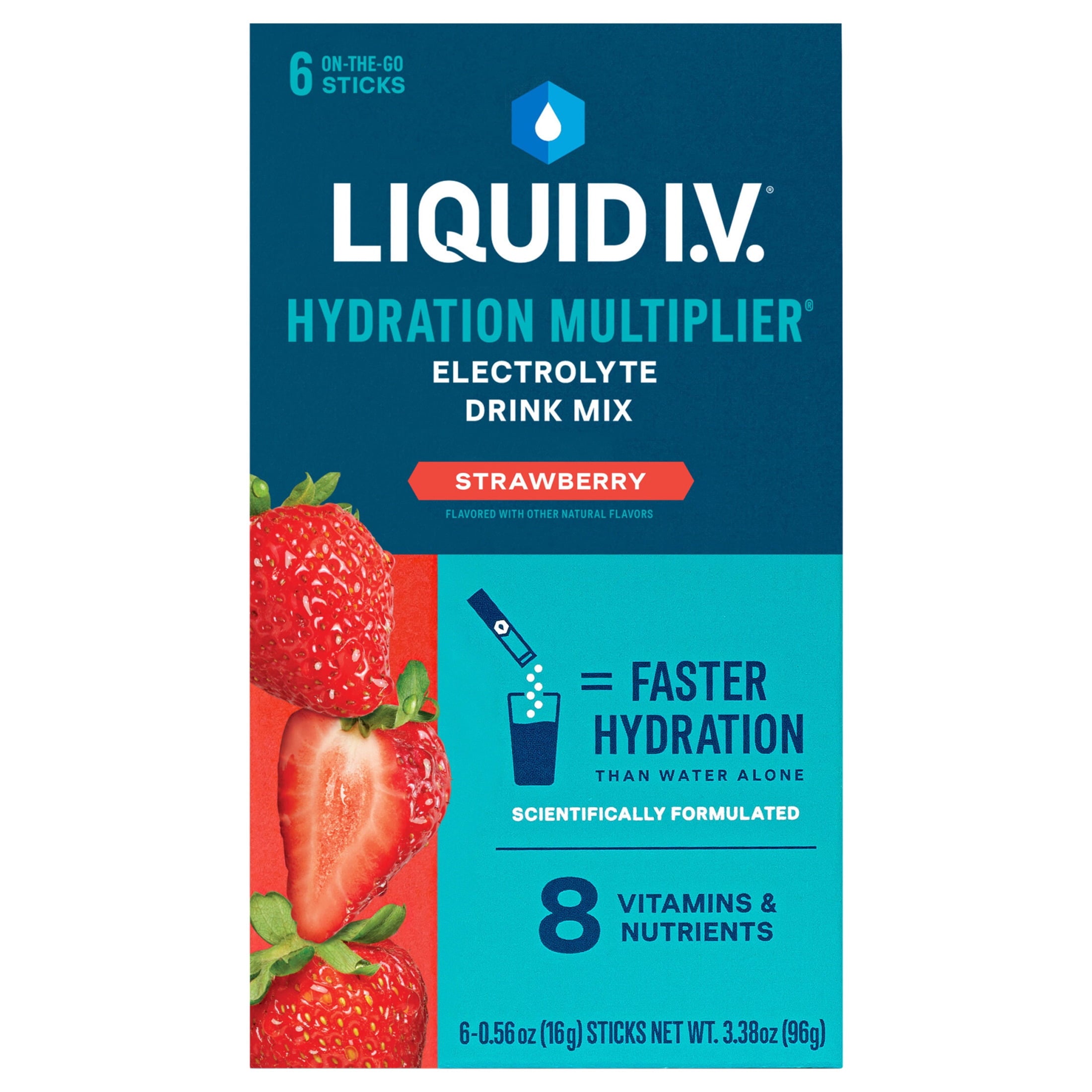Liquid I.V.® Lemon Lime Hydration Multiplier® Powdered Electrolyte Drink Mix, 6 Count Packets