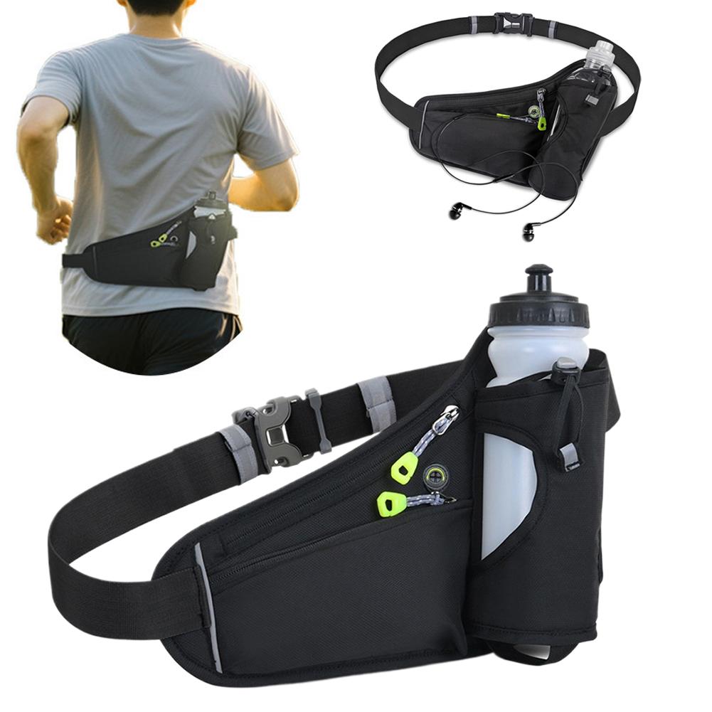 Running Water Bottle Belt, Water Bottle Holder, Hiking Fanny Pack for Phone and Wallet, Adjustable Sports Waist Pack, Suitable for Running, Cycling, Walking Gear