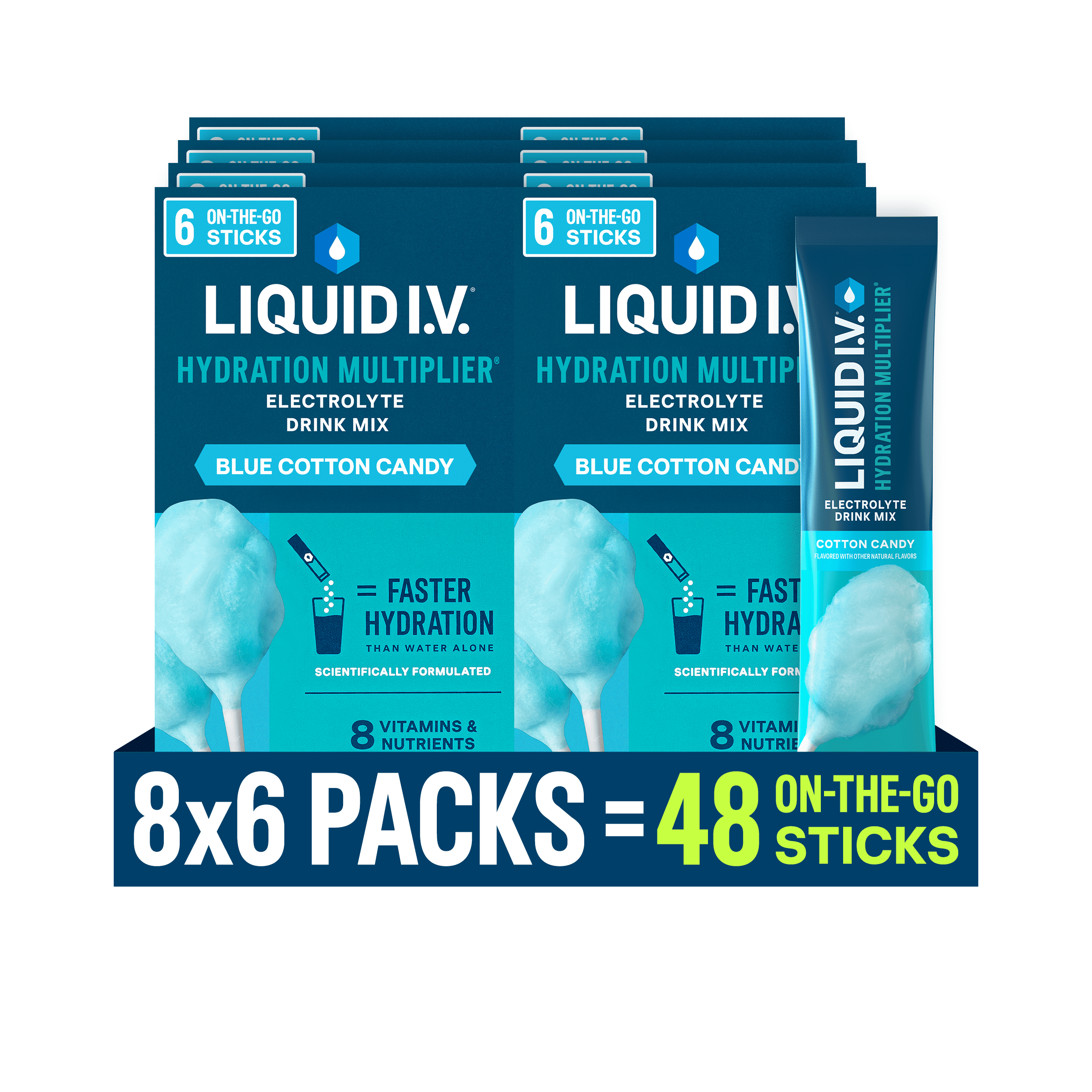 Liquid I.V.® Strawberry Hydration Multiplier® Powdered Electrolyte Drink Mix, 6 Count Packets