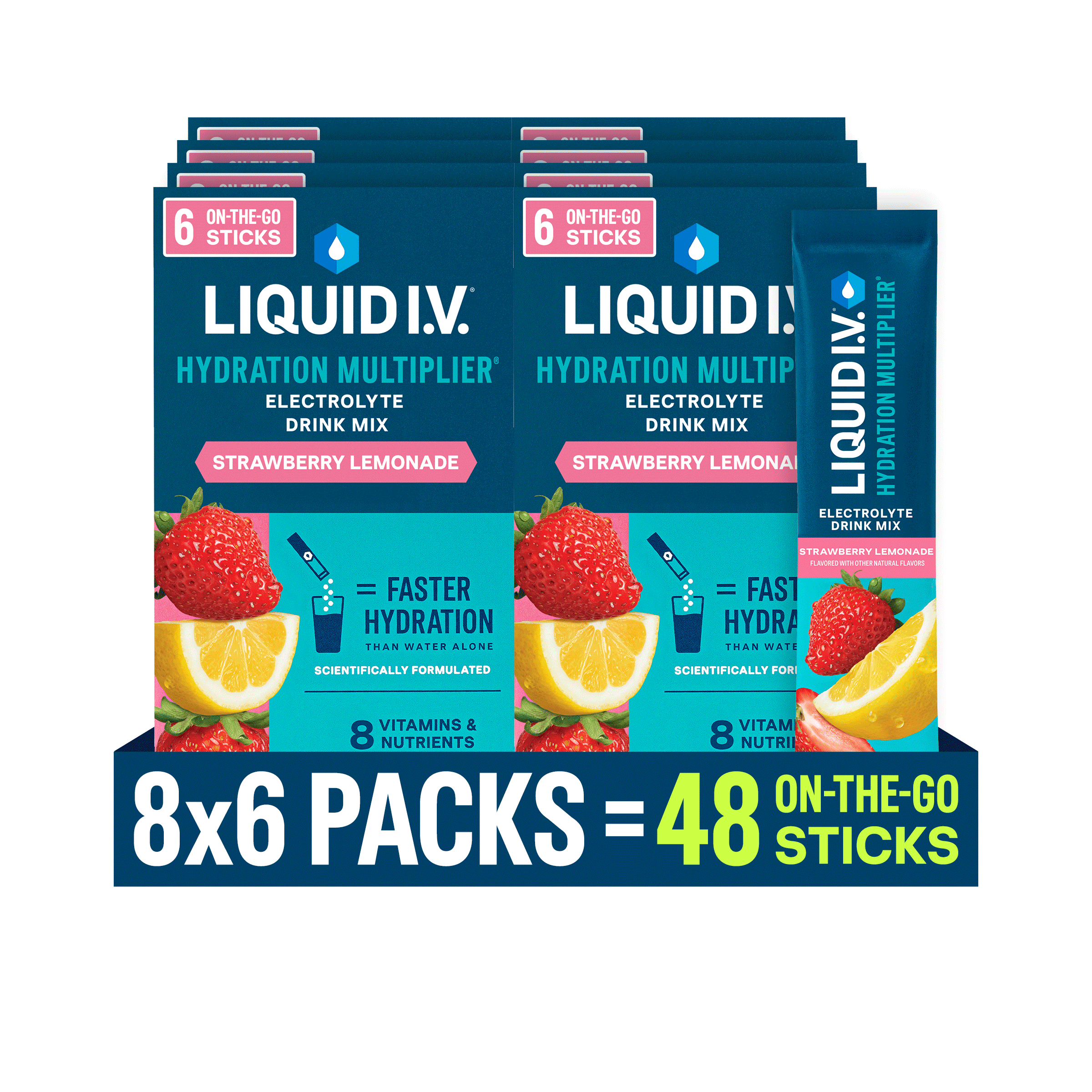 Liquid I.V.® Lemon Lime Hydration Multiplier® Powdered Electrolyte Drink Mix, 6 Count Packets