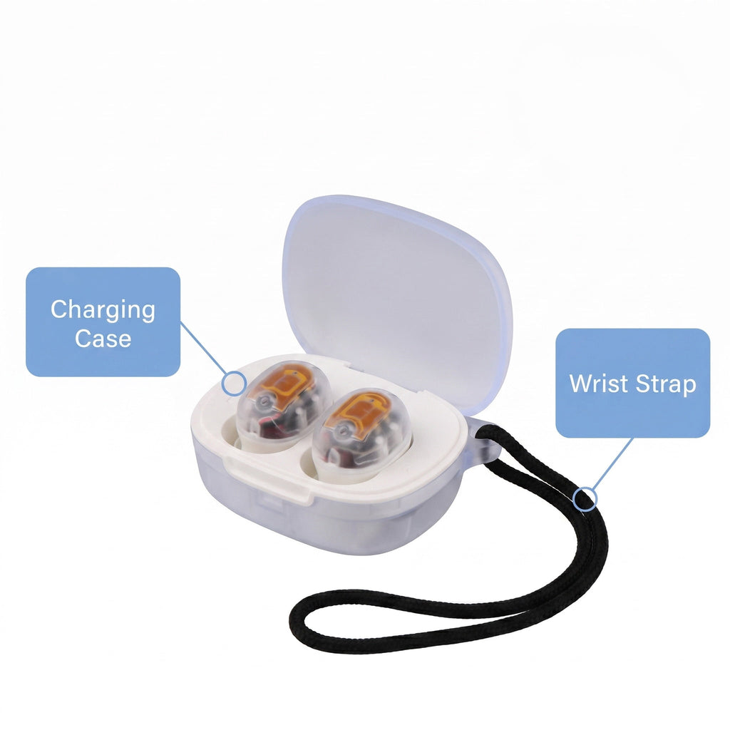 onn Wireless Mini-Earbuds with Wrist-Strap, Black