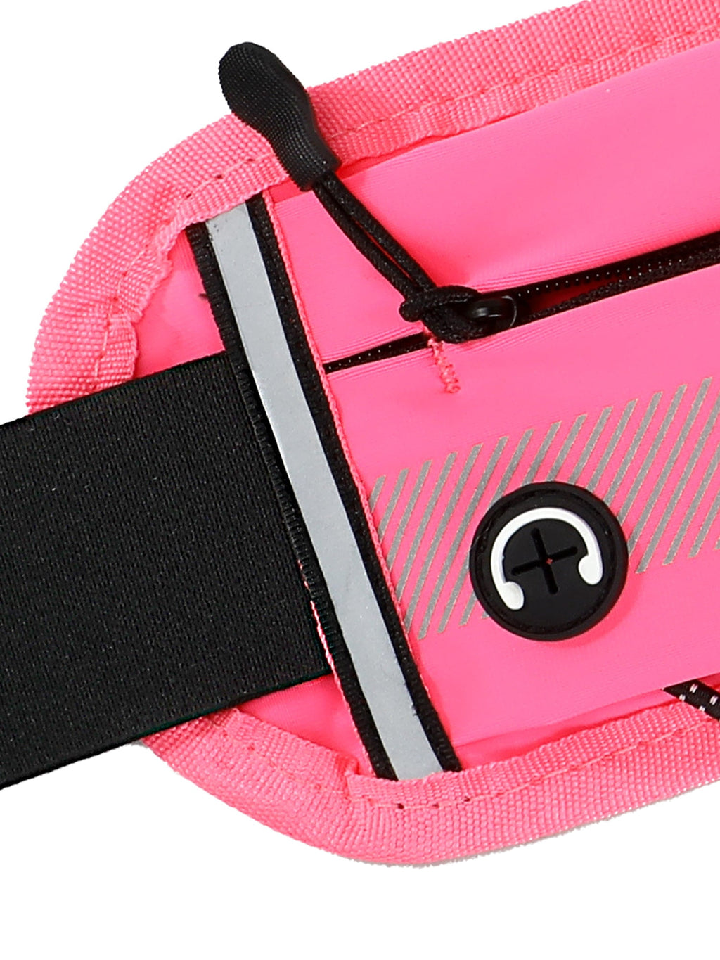 MIER Running Belt Slim Waist Pack with Bib Clips Adjustable Elastic Phone Holder for Fitness Marathon Daily Travel Pink