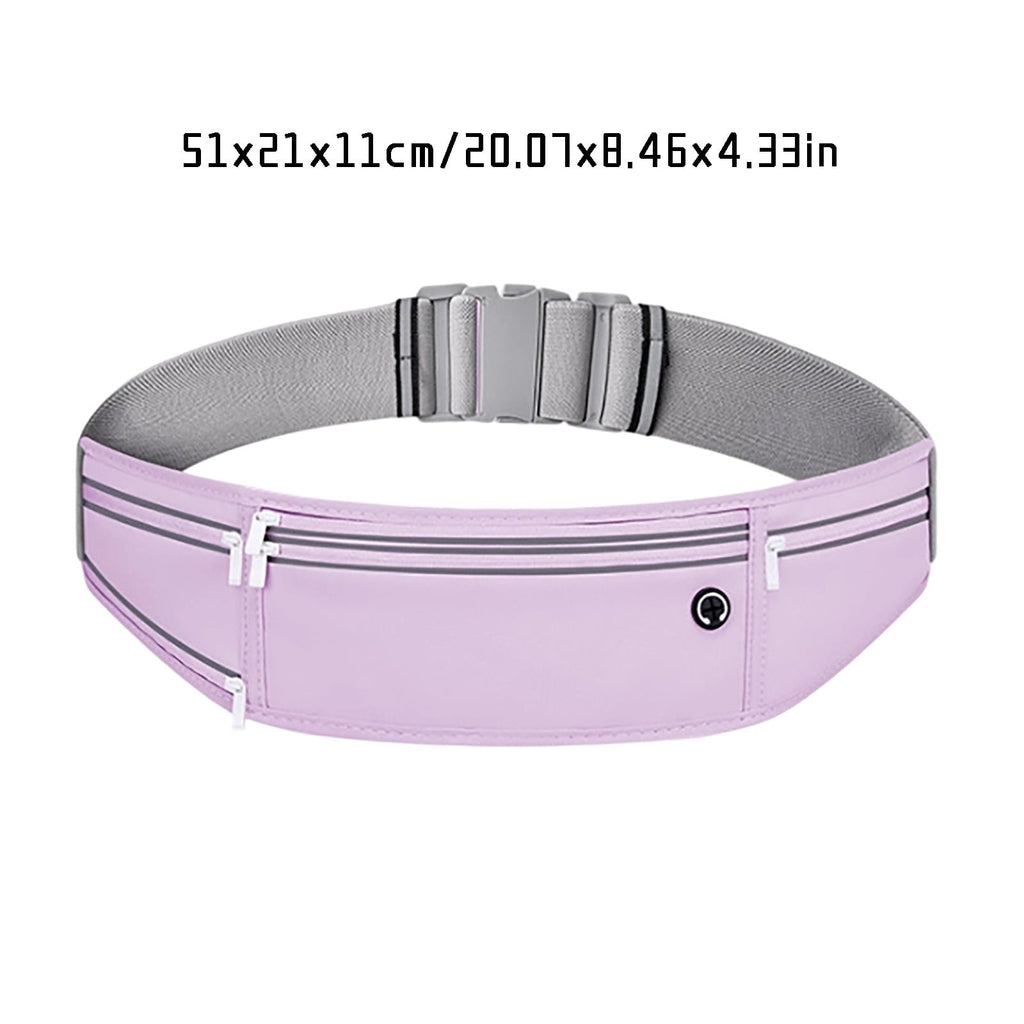Running Belt Waist Pack With Water Bottle Holder Slim Adjustable Fanny Pack Reflective Strip Phone Holder For Hiking Workouts Outdoor Sports Accessories