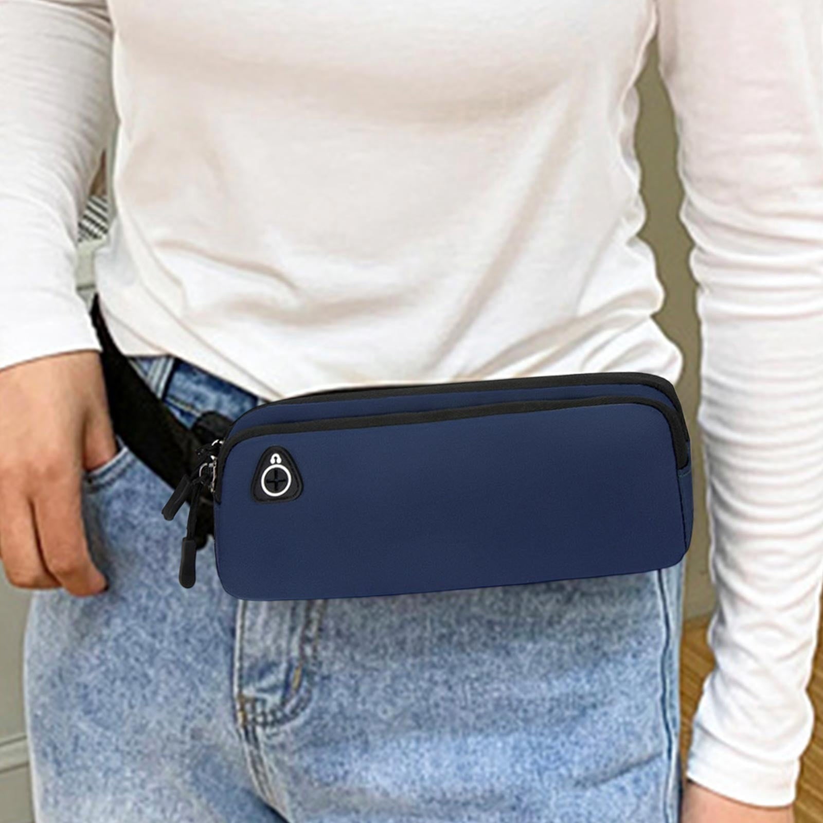 Slim Running Belt Fanny Pack for Men Women Running Phone Holder Runners Pouch Waist Pack Bag for Workout Money Belt Running Gear Accessories for Travel Hiking Running